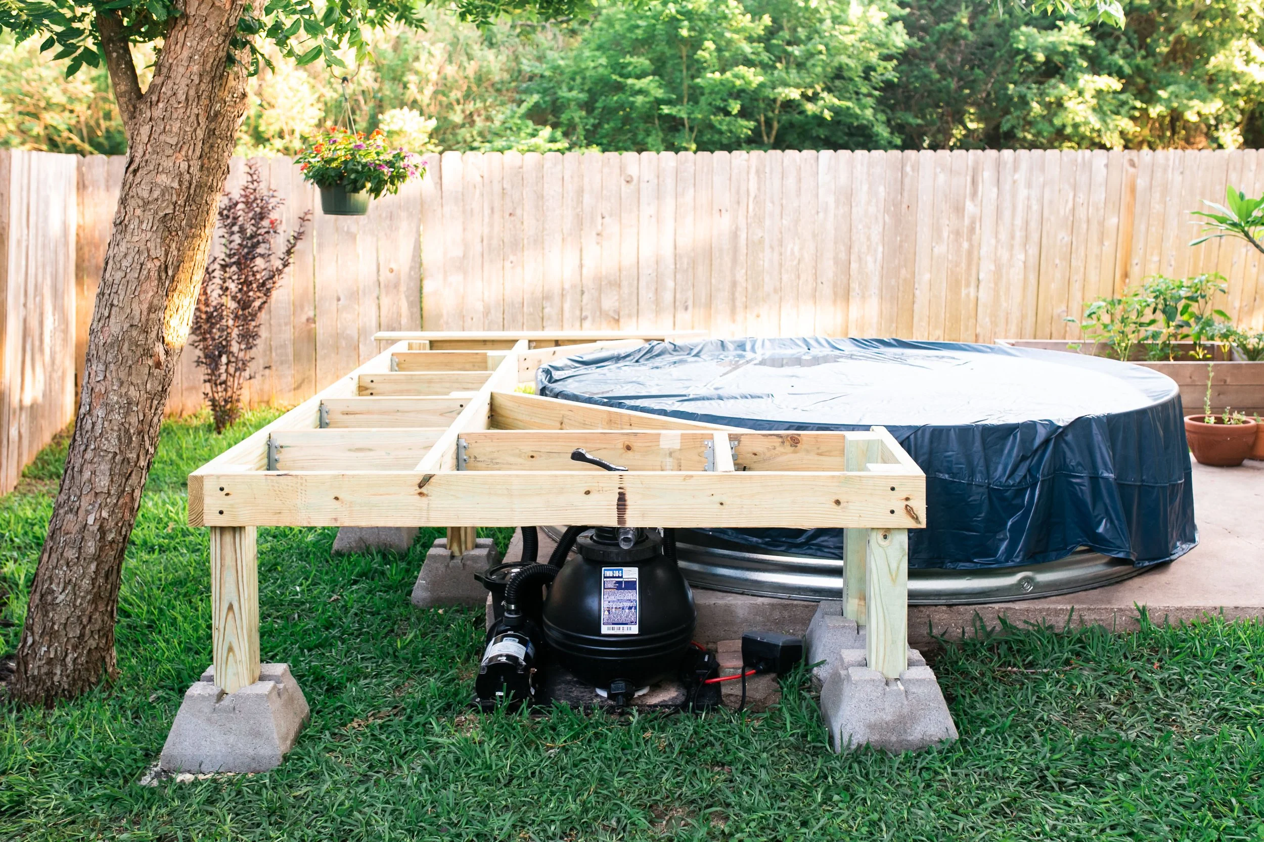 How to Build a Stock Tank Pool Deck with Plans — Maker Gray — MAKER GRAY