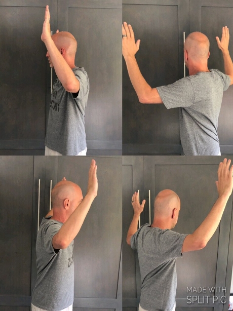 Before and After - showing increased trunk rotation after stretch session.