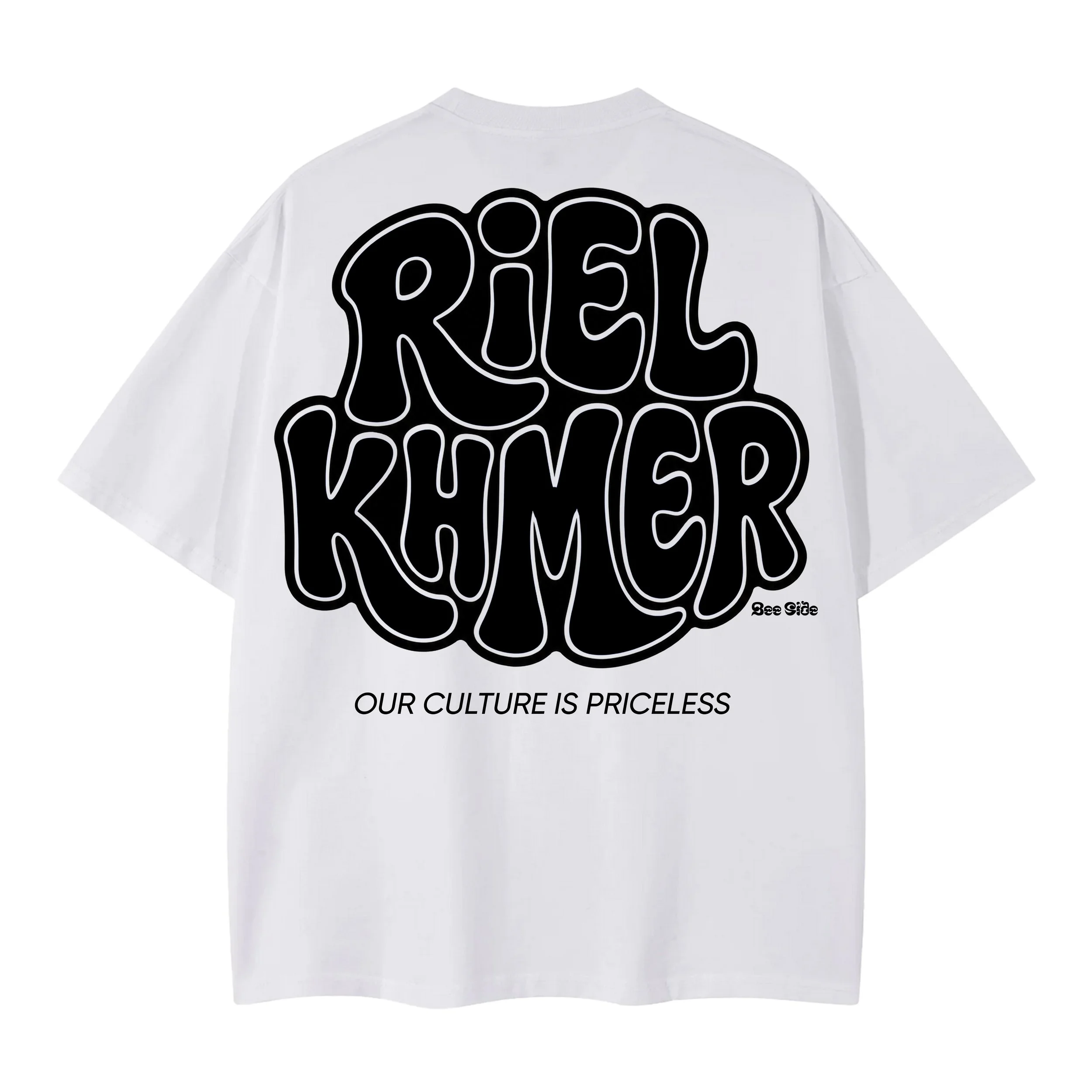 Riel KHMER White - Black Logo Heavyweight Style Tee1.jpg