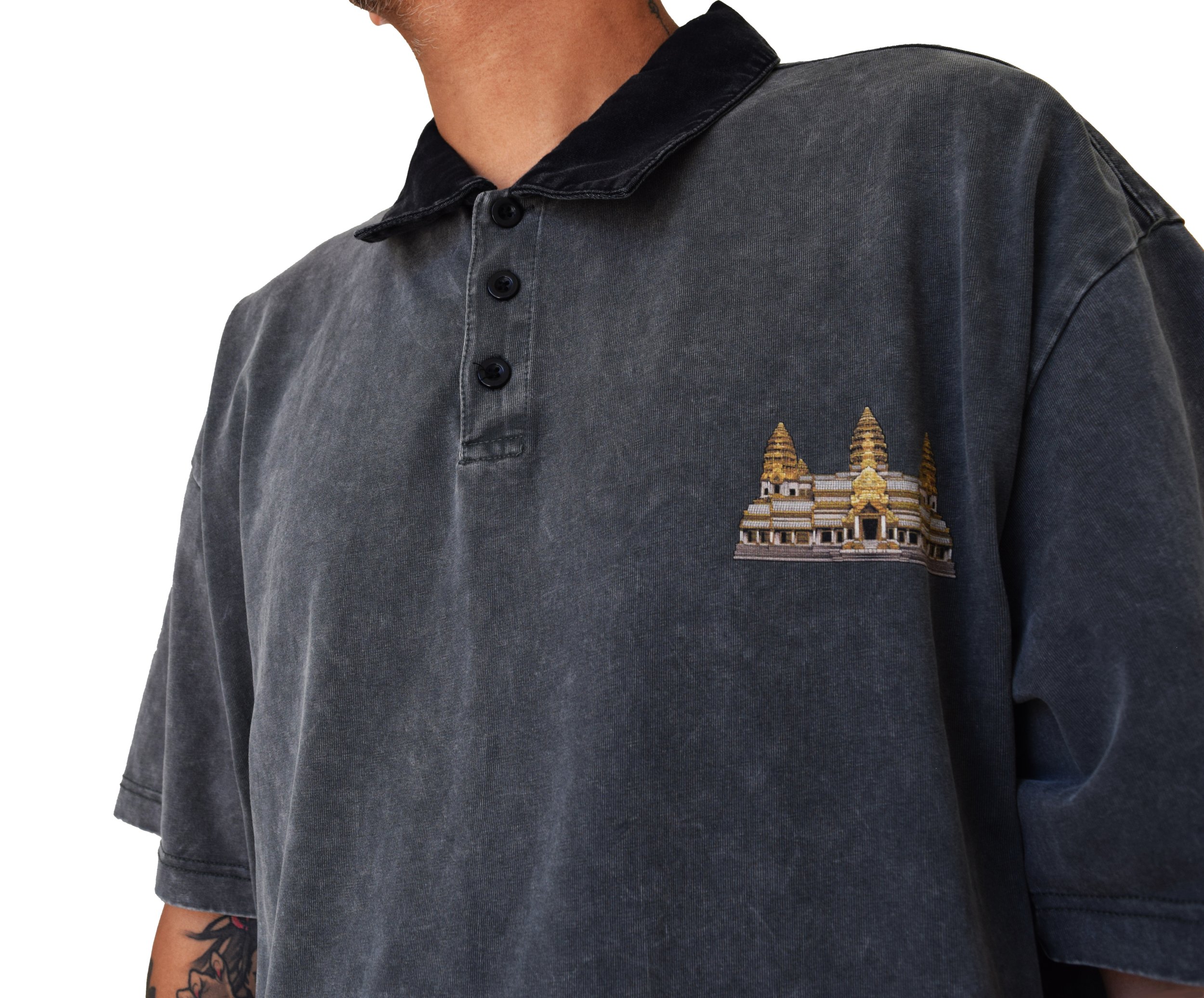 ANGKOR Wat Vintage Washed Polo1.jpg