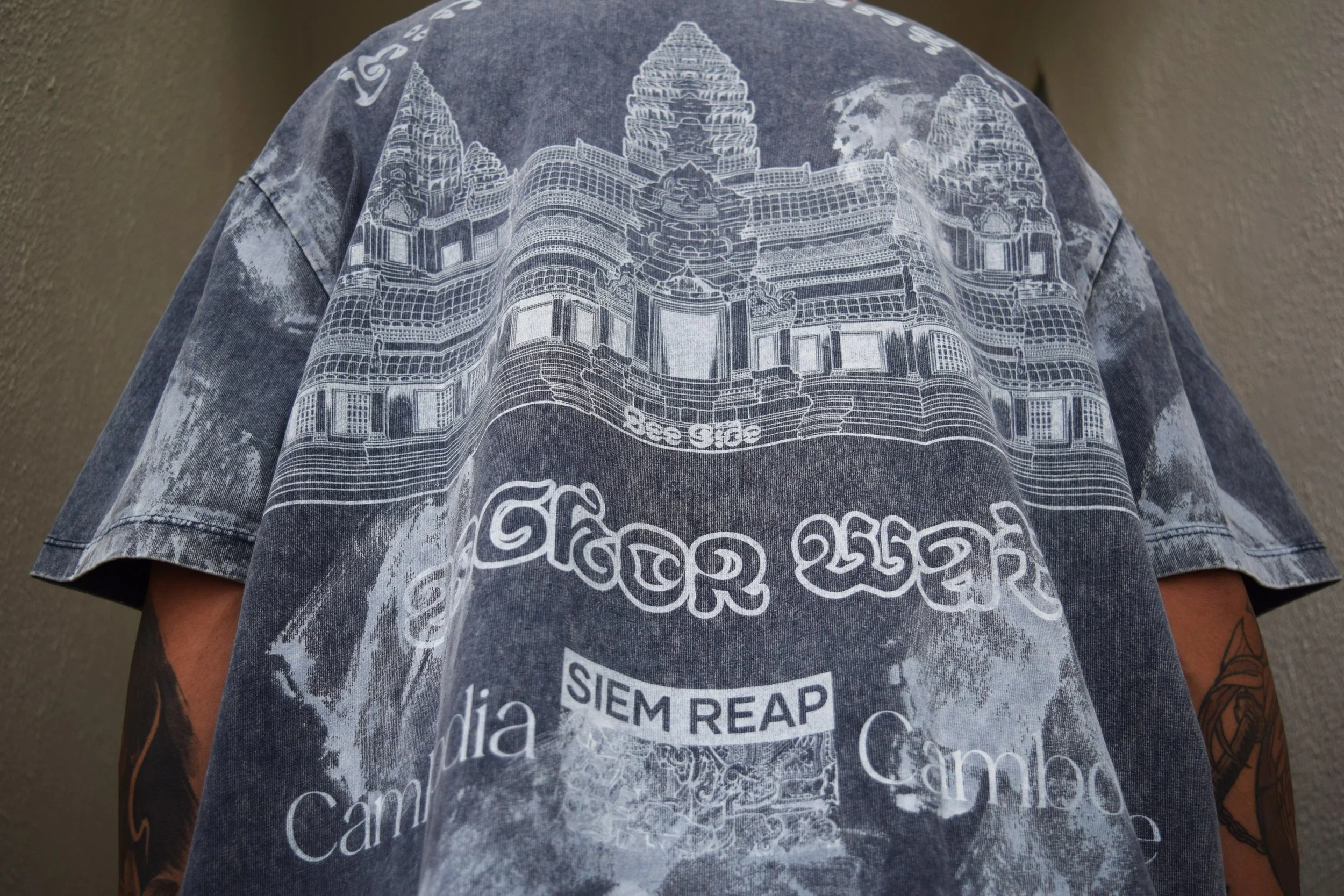 ANGKOR Wat Tourist Artisan Wash - Royal Blue Tee2.jpg