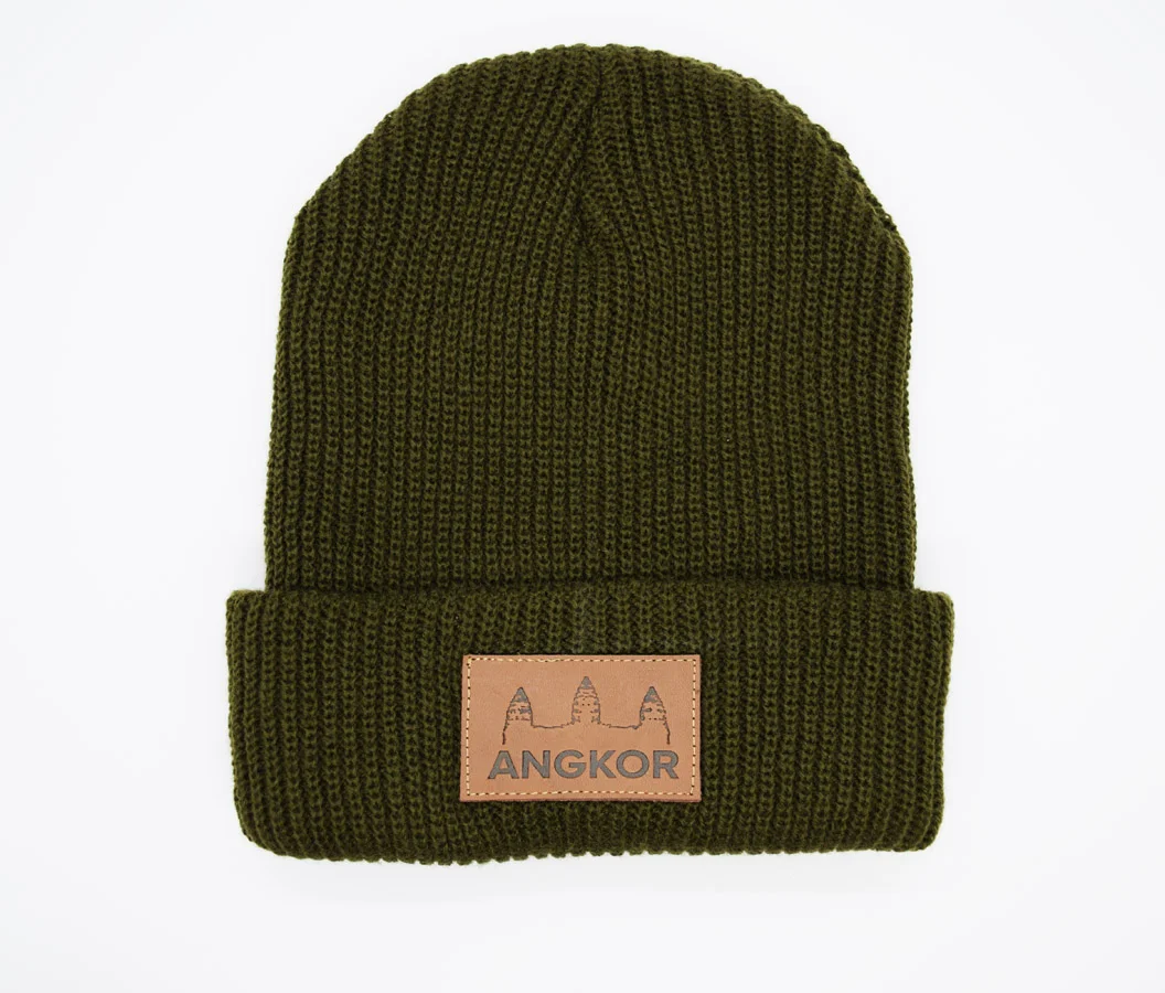 ANGKOR State of Mind Waffle Knit Beanie - Olive Green.jpg