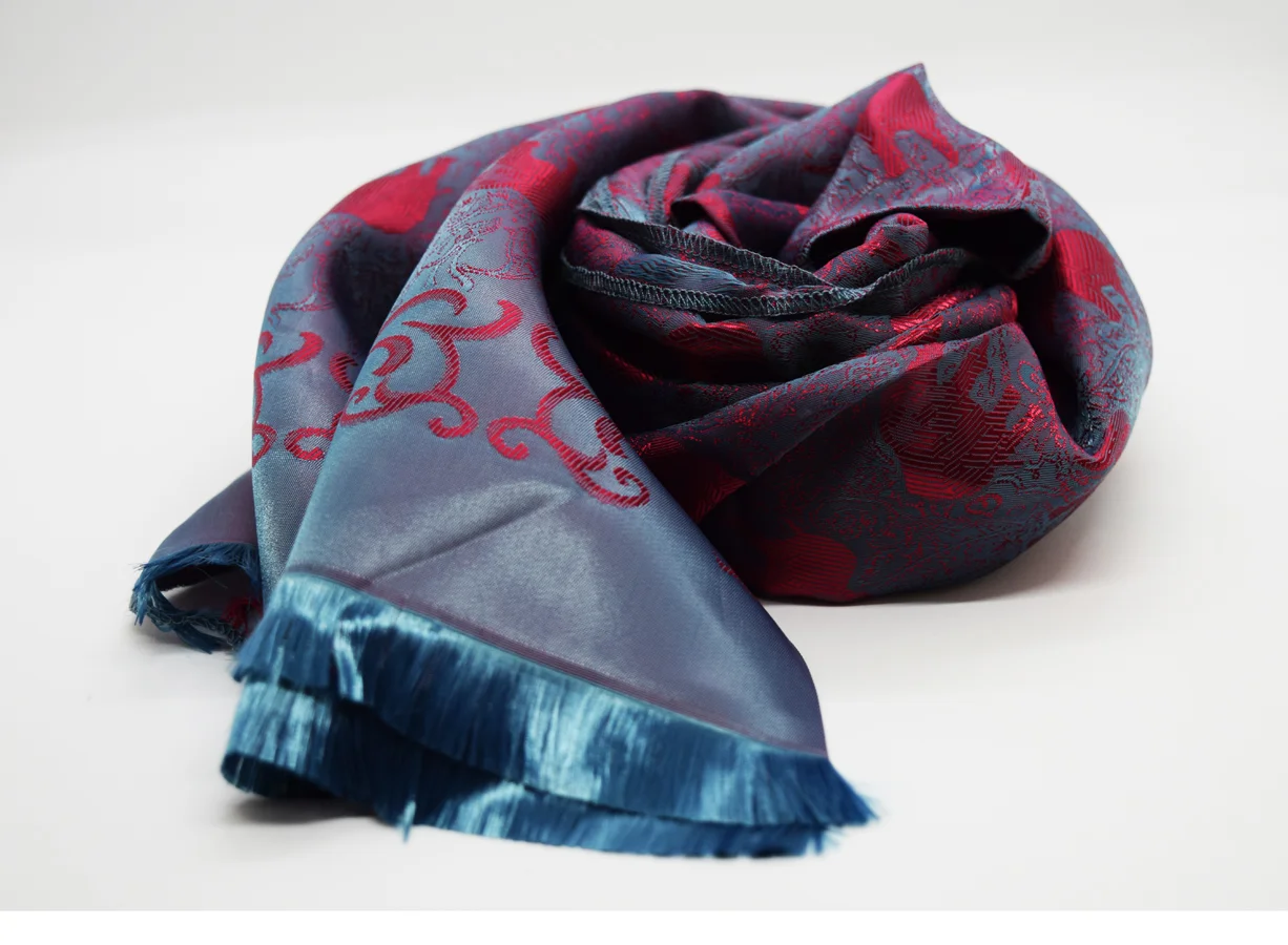 Sunset Red & Deep Ocean Blue Silk Krama2.jpg