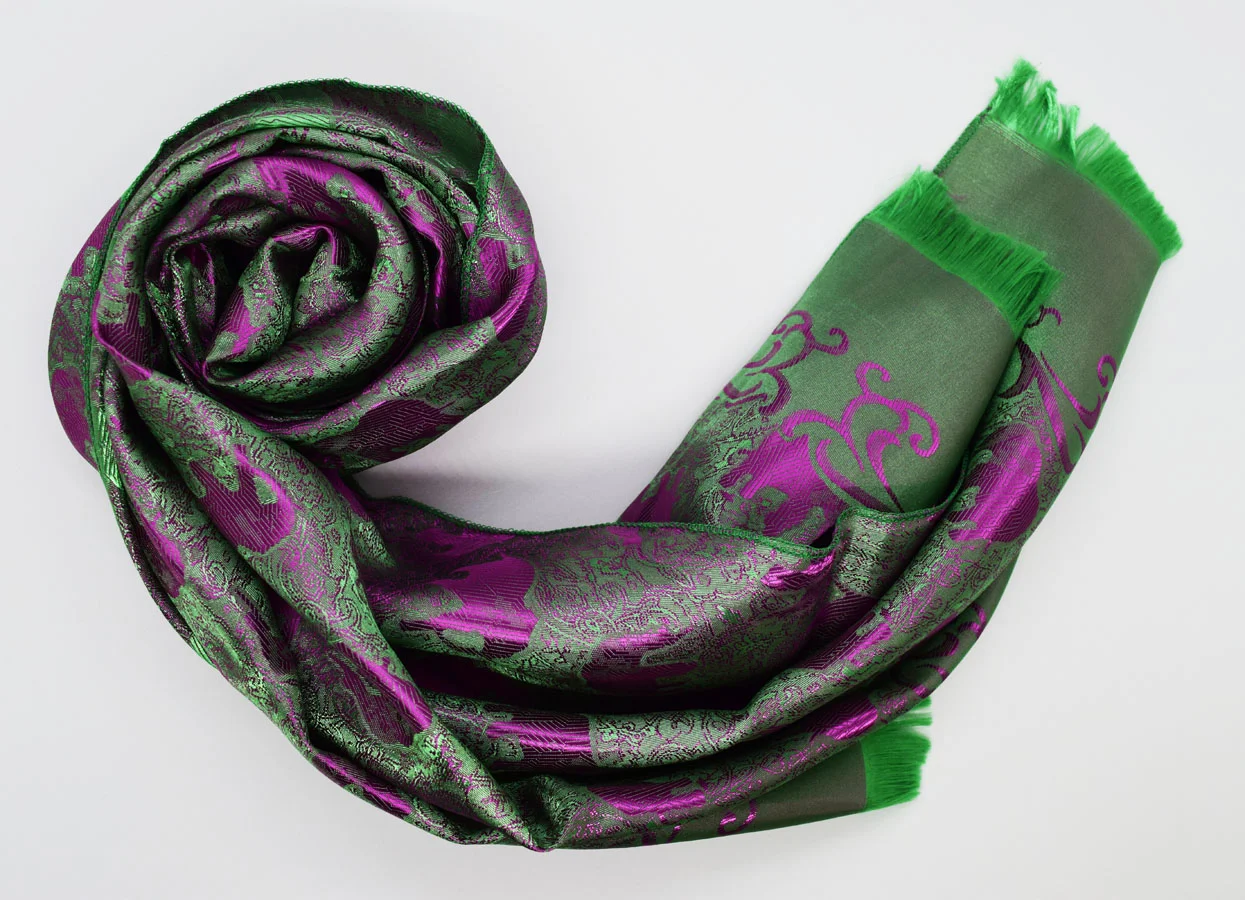 Green & Purple Silk Elephant Krama.jpg