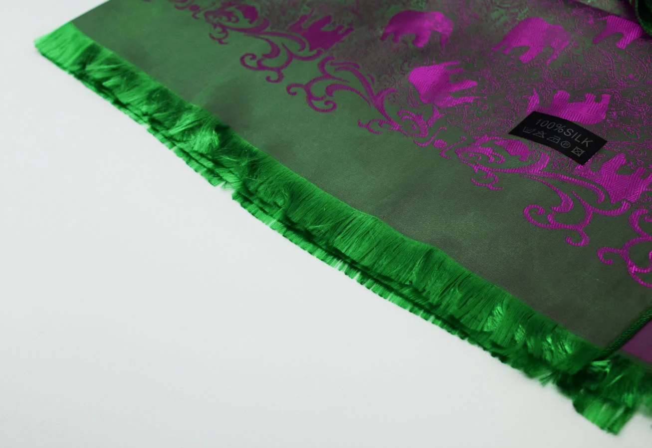 Green & Purple Silk Elephant Krama4.jpg