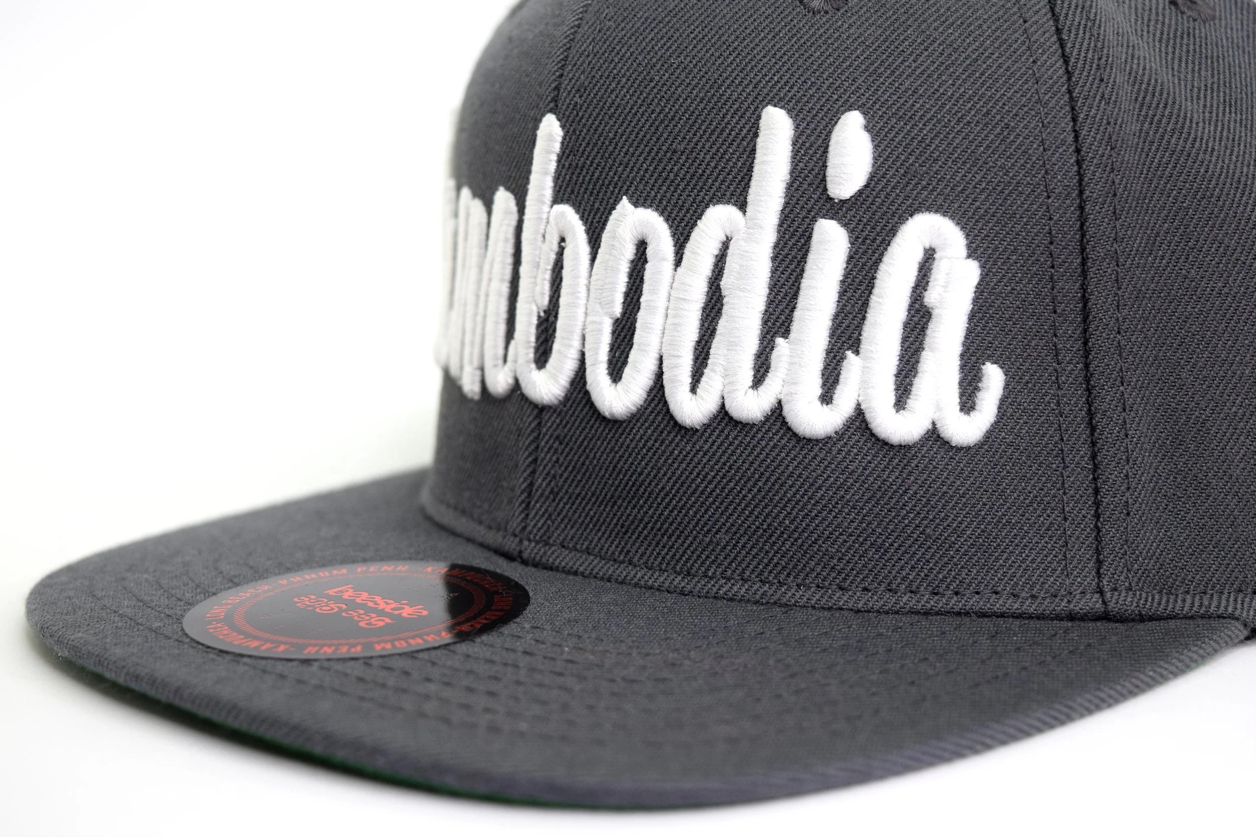 Cambodia Script Grey Snapback2.JPG