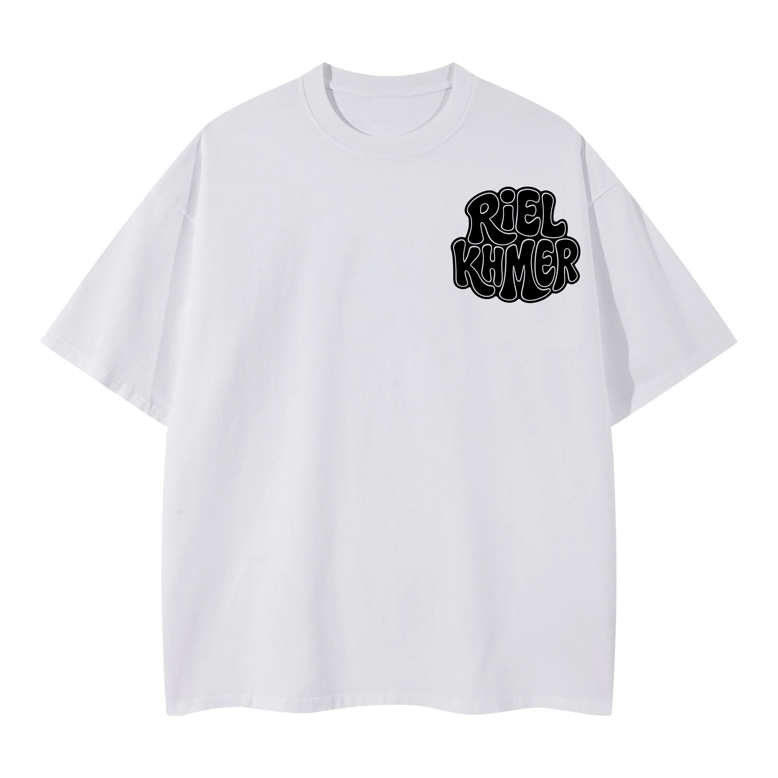 Riel KHMER White - Black Logo Heavyweight Style Tee.jpg