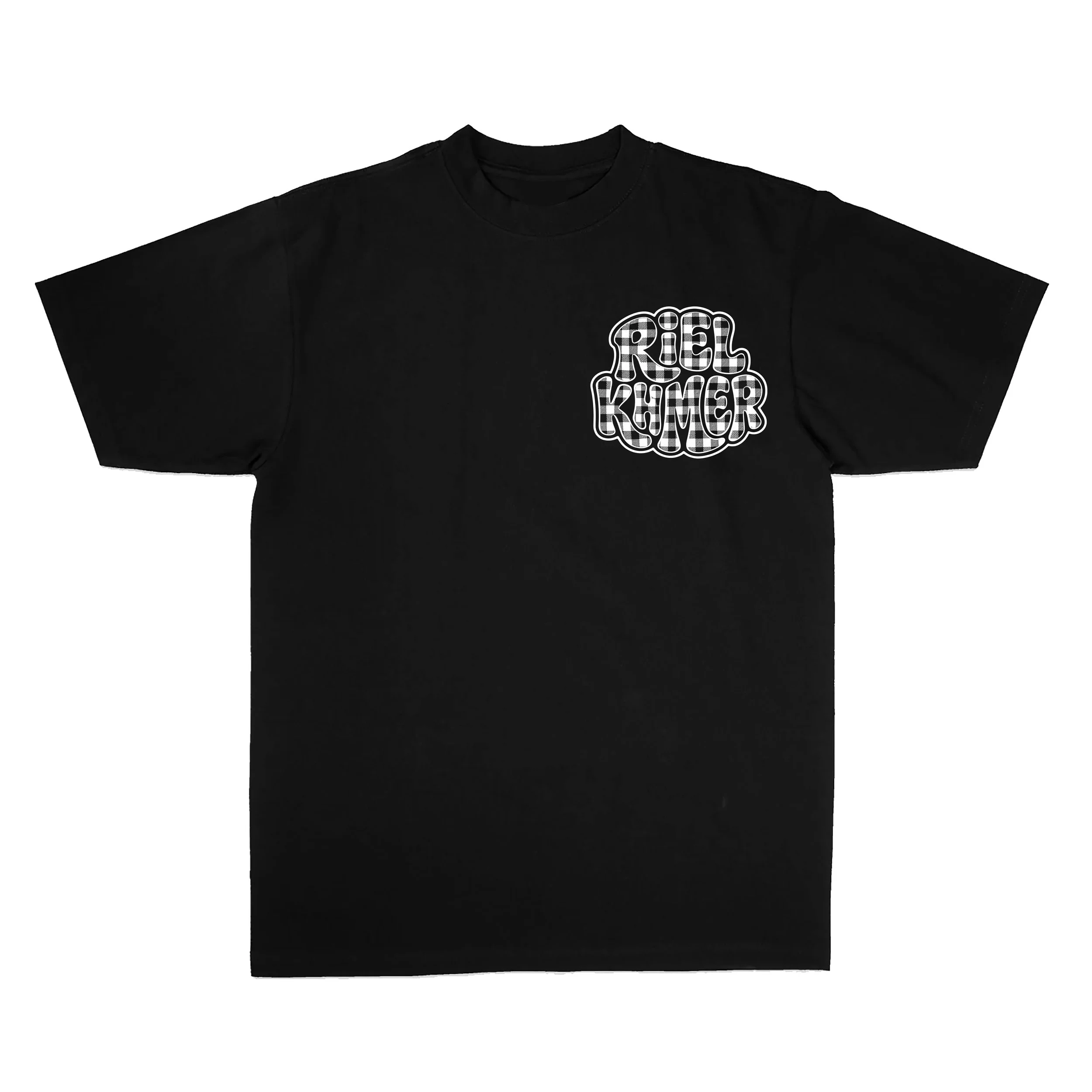 Riel KHMER Black & White Krama Heavyweight Style Tee.jpg