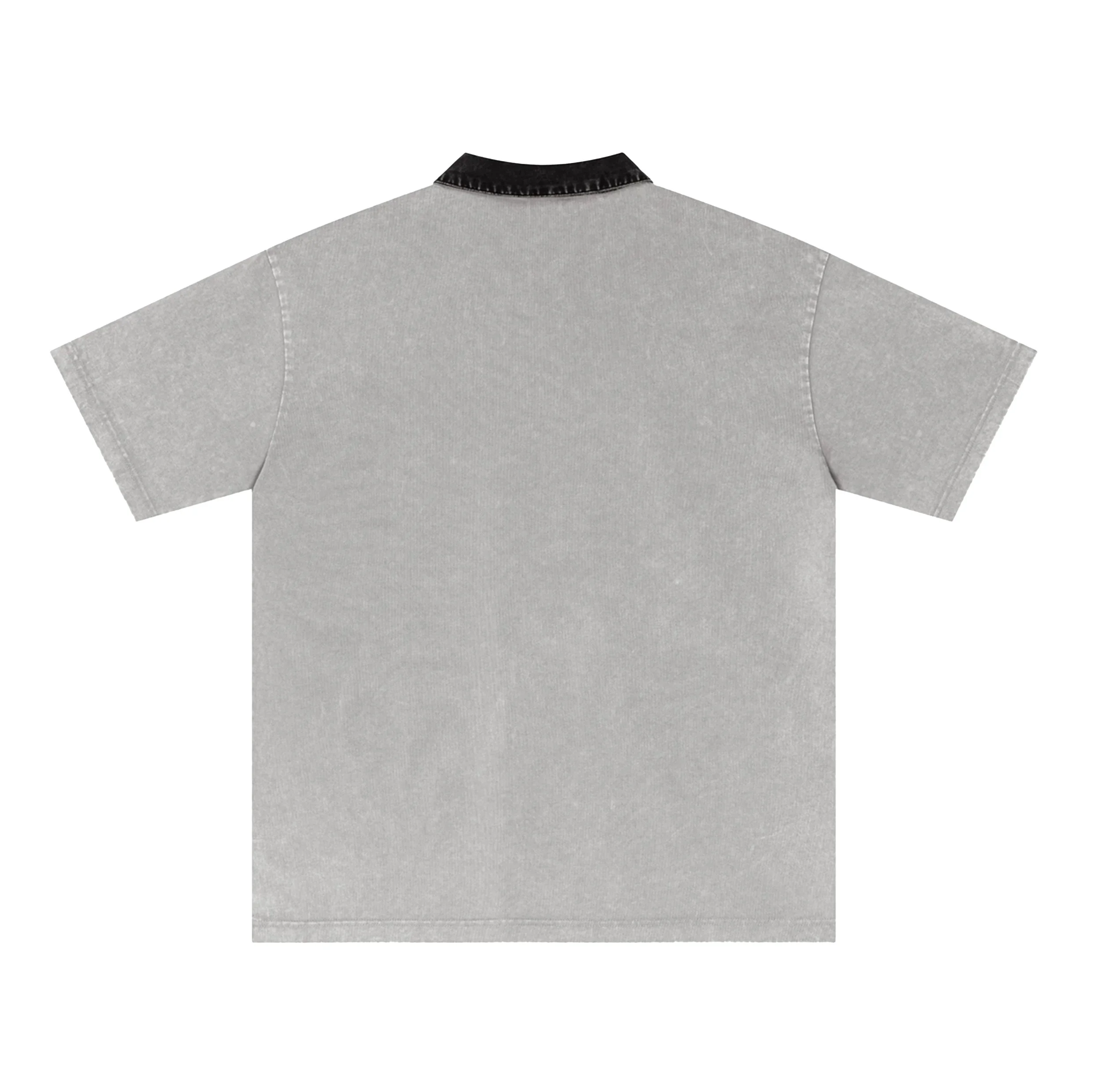 Light Grey Vintage Washed Polo - Back.jpg