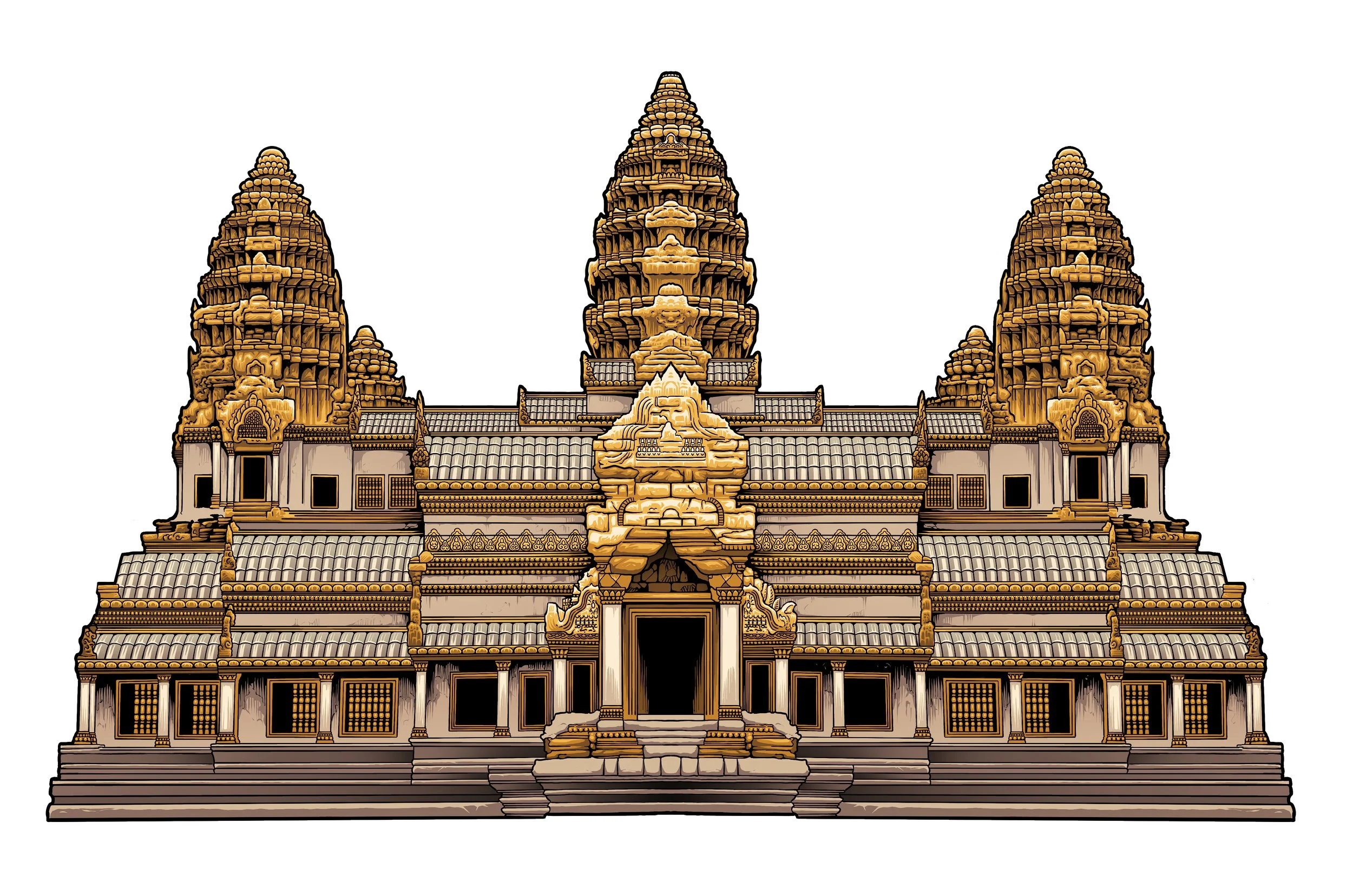 ANGKOR Wat Vintage Washed Polo1.jpg