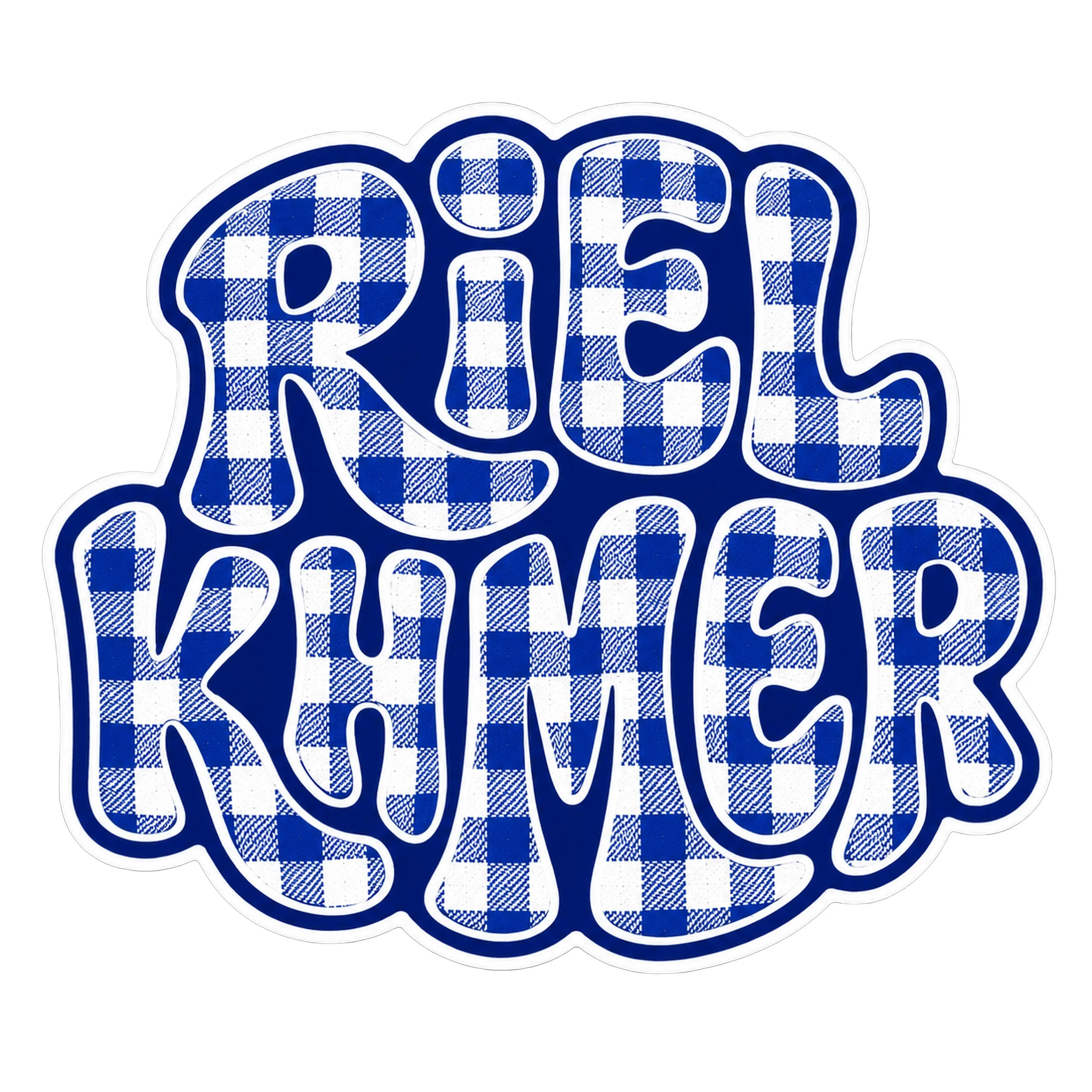 Riel KHMER White & Blue Krama Tee - Front.jpg