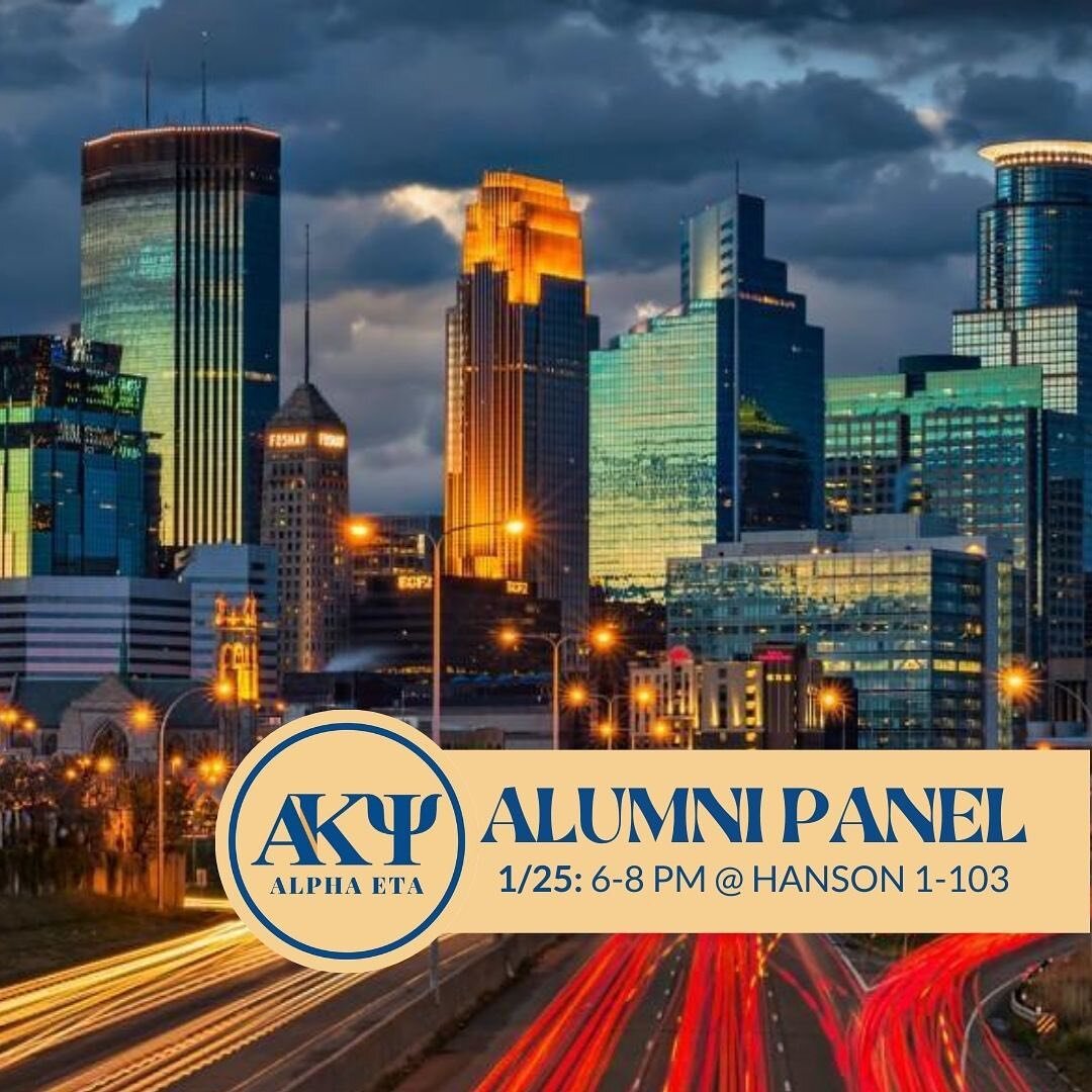 Join us for FREE food &amp; our Alumni Panel at tomorrow&rsquo;s rush event!!

Come to Hanson 1-103 from 6-8 PM tomorrow for a chance to hear from our Alumni Panel🎓 (Pizza will be provided!!🍕)From making lifelong friends to preparing for successful