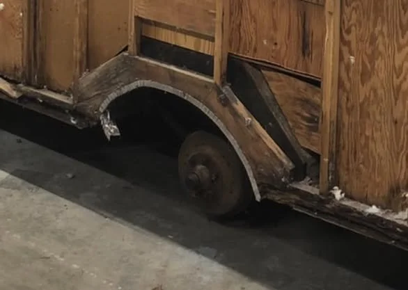 Deconstruction showed a prior owner modified the original wheel well shape