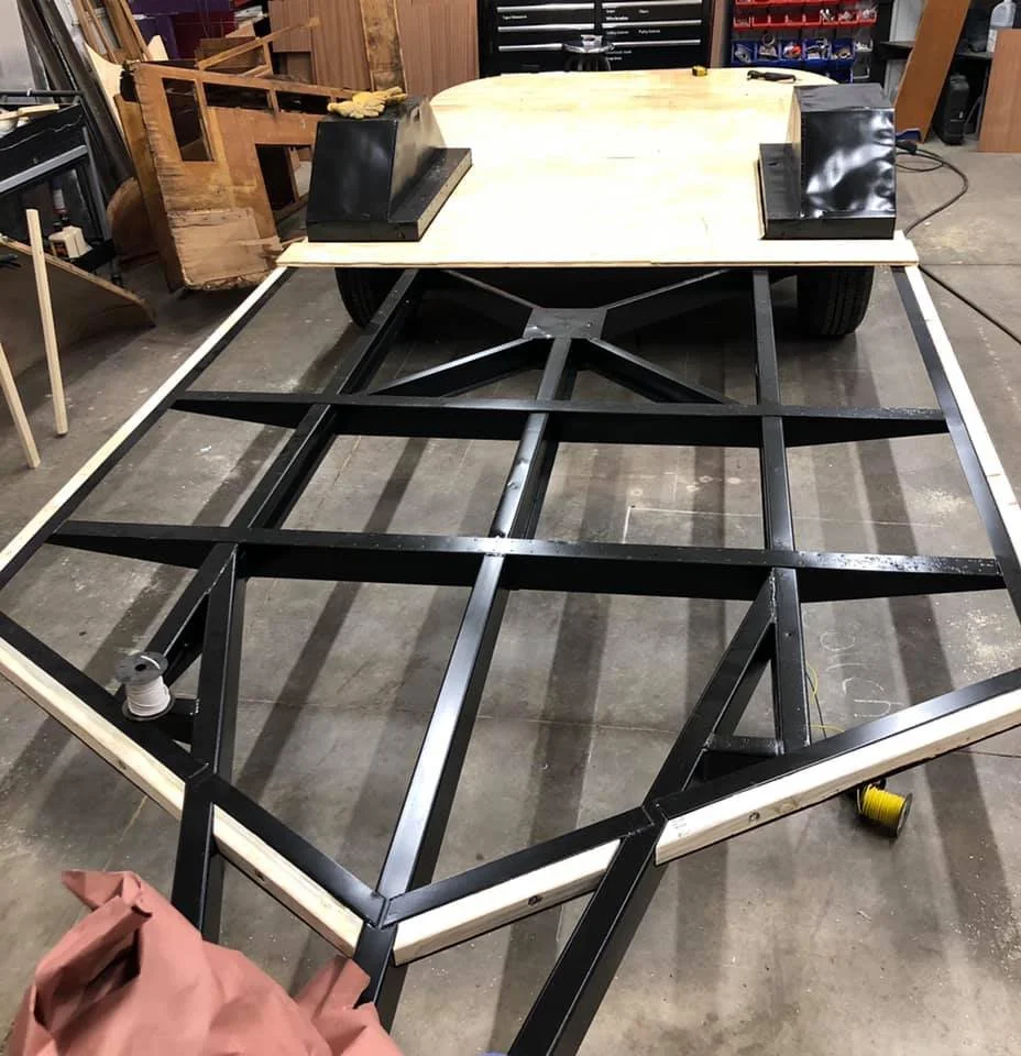 Restored original frame and preparing for decking board