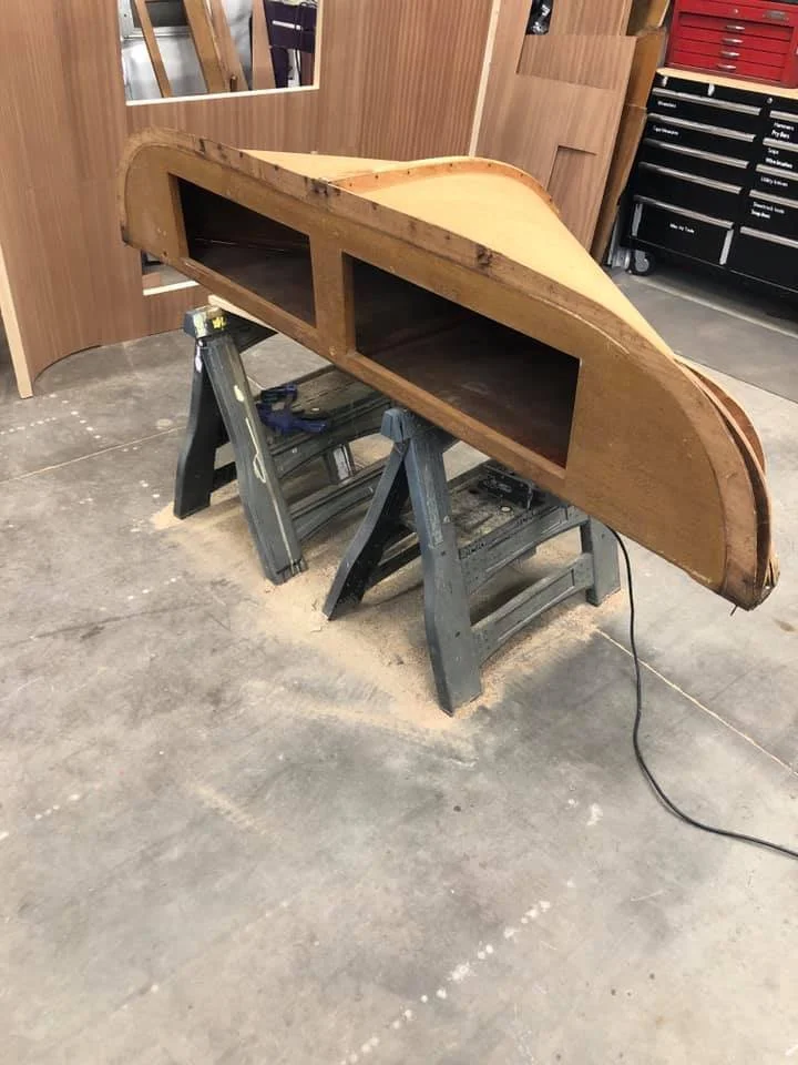 Restoring the original, front overhead cabinet