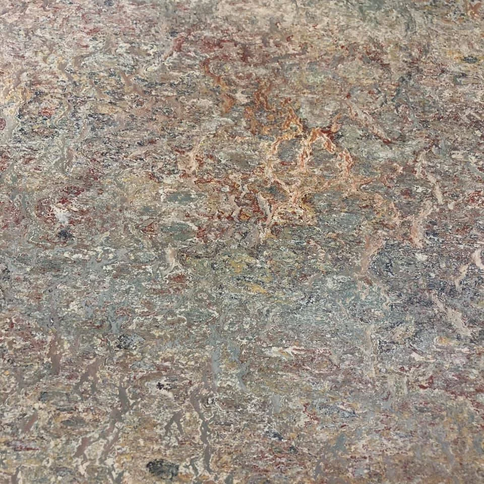 Close-up of the new linoleum, very close to the original look