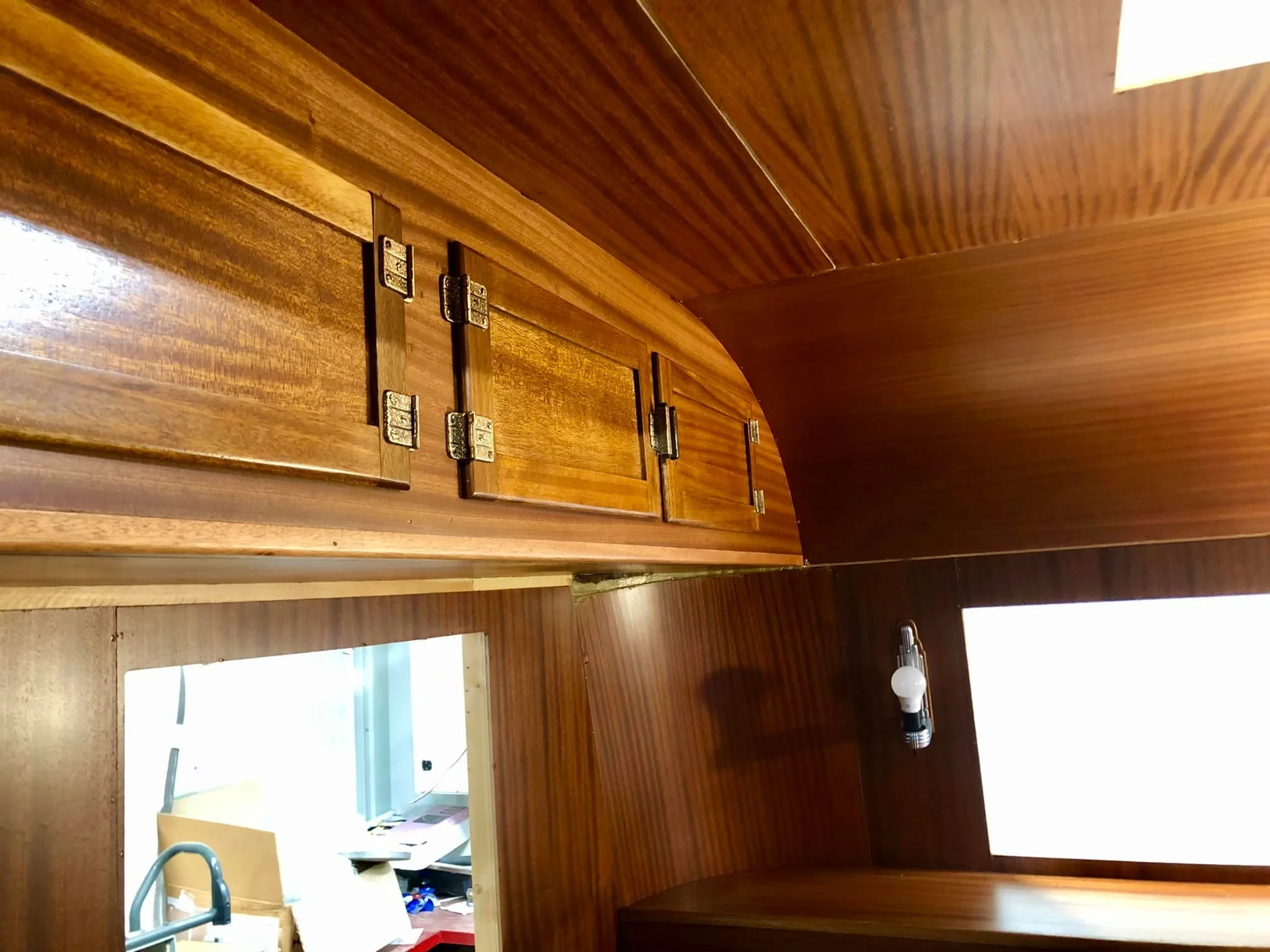 Hardware polished and doors reinstalled