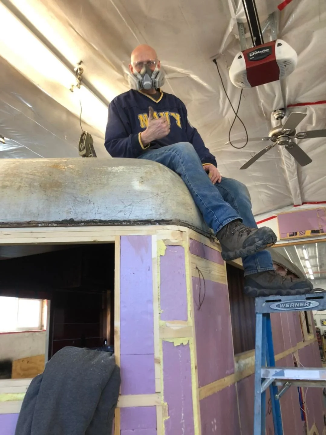 Roof now in place, it was a snug fit and quite the process to re-install!