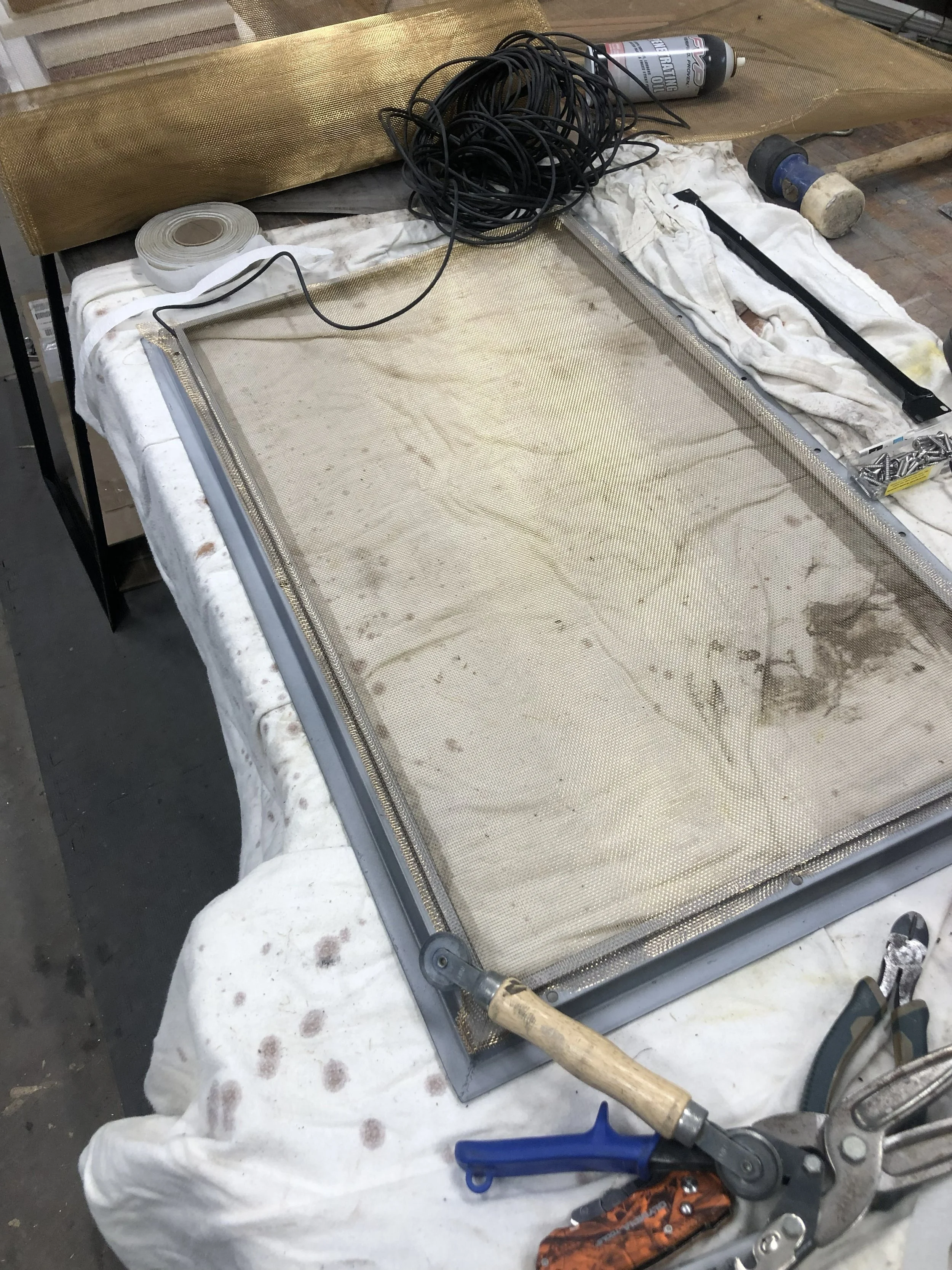Screens replaced with new copper screen material