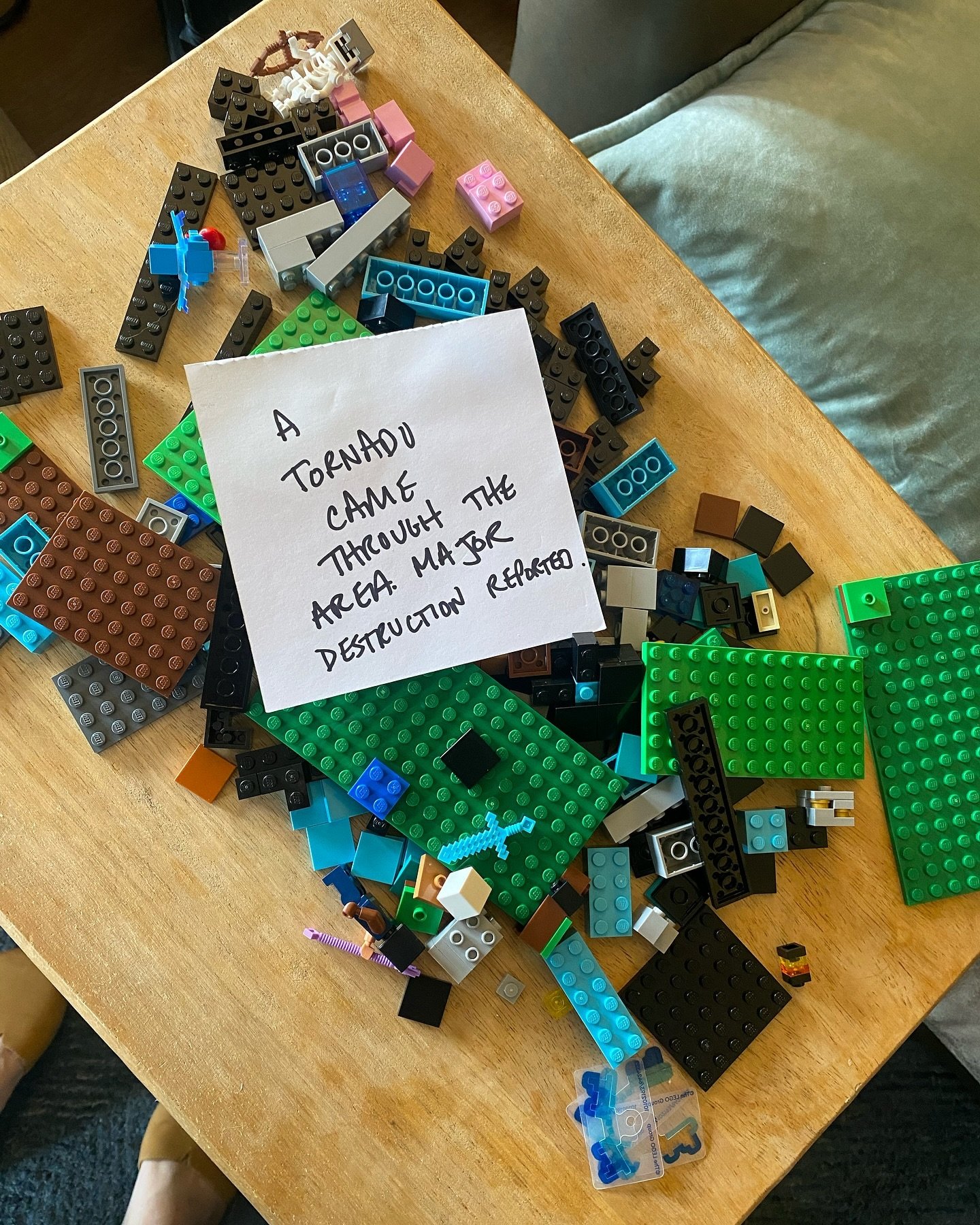 My 16-year-old has been home sick and out of boredom requested a Lego set. Ya&rsquo;ll you&rsquo;ll never guess what happened&hellip;
#doitagain #popuptornado #momishilarious