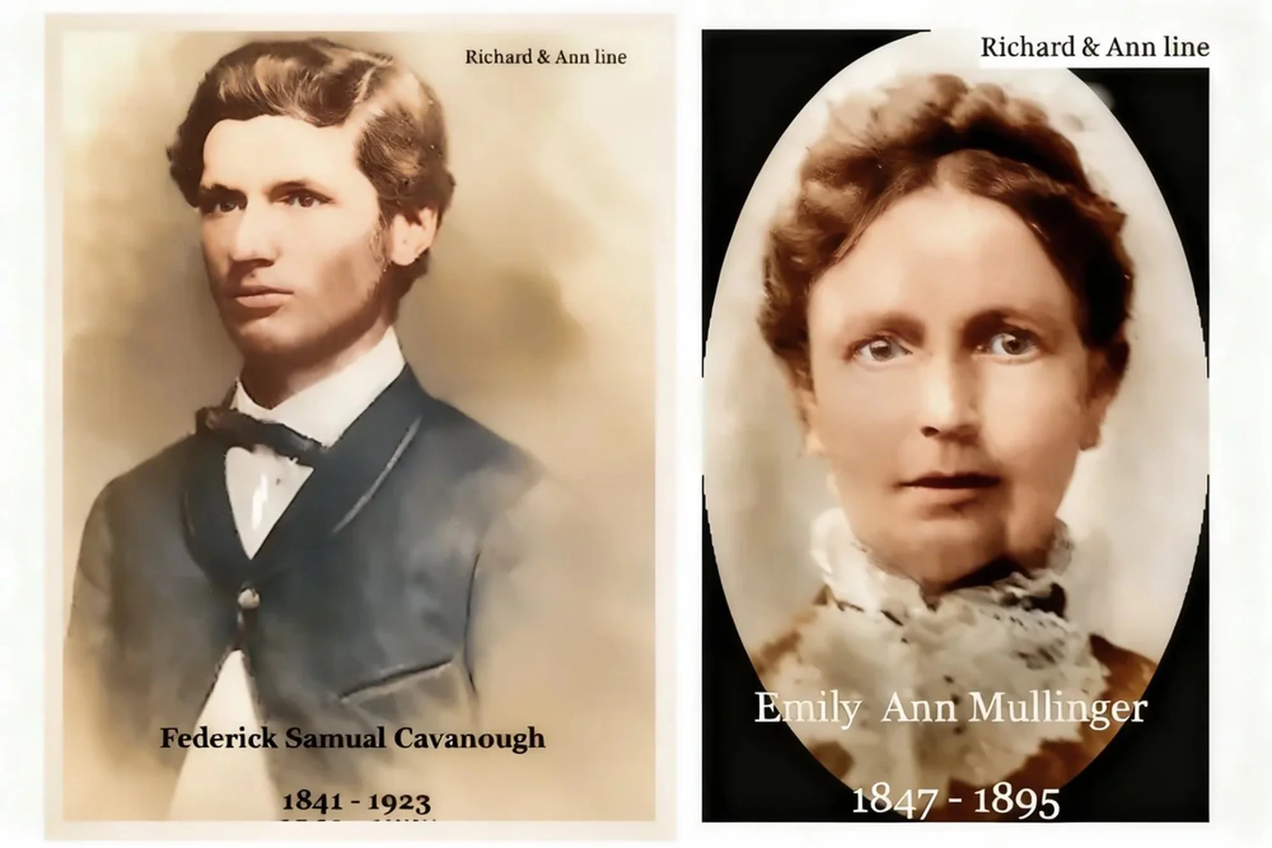 Richard Cavanough & Anne Cross line. Frederick Samuel CAVANOUGH was born on 25 Sep 1841 in Windsor, Nsw, was christened on 21 Apr 1843 in Windsor, Nsw, died on 21 Oct 1923 in Lidcombe State Hospital, Nsw at age 82, and was buried on 23 Oct 1923 in Se