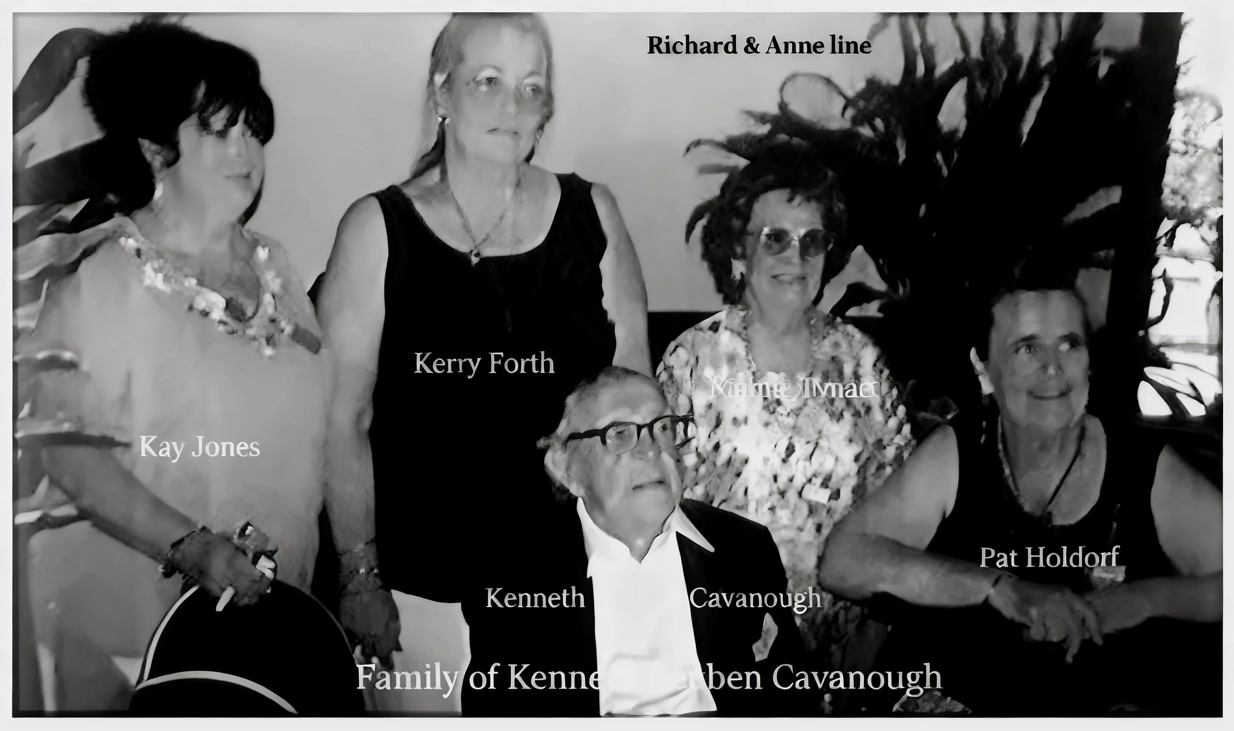 Richard Cavanough & Ann Cross line
Kenneth Reuben Cavanough : Born 2nd DEc. 1905 and died 26th Sept. 2006 . Married Mabel Florence Jackson 11th March 1924 . They had 5 children , Mabel Edith , Norma Patricia, Janice Kay, Lorraine Dianne , and Kerry T