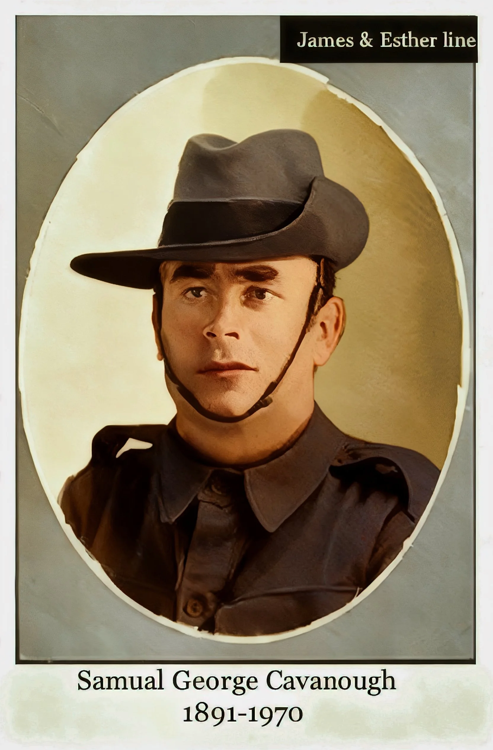 Owen Cavanough & Cecilia Collins
Samuel George CAVANOUGH was born on 30 Nov 1891 on Thylungra Station, Qld, and died on 12 Feb 1970 in Brisbane, Qld at age 80. Labourer. Known as George. Samuel married Rachel Madeline BANNISTER on 21 Jan 1922 in St M