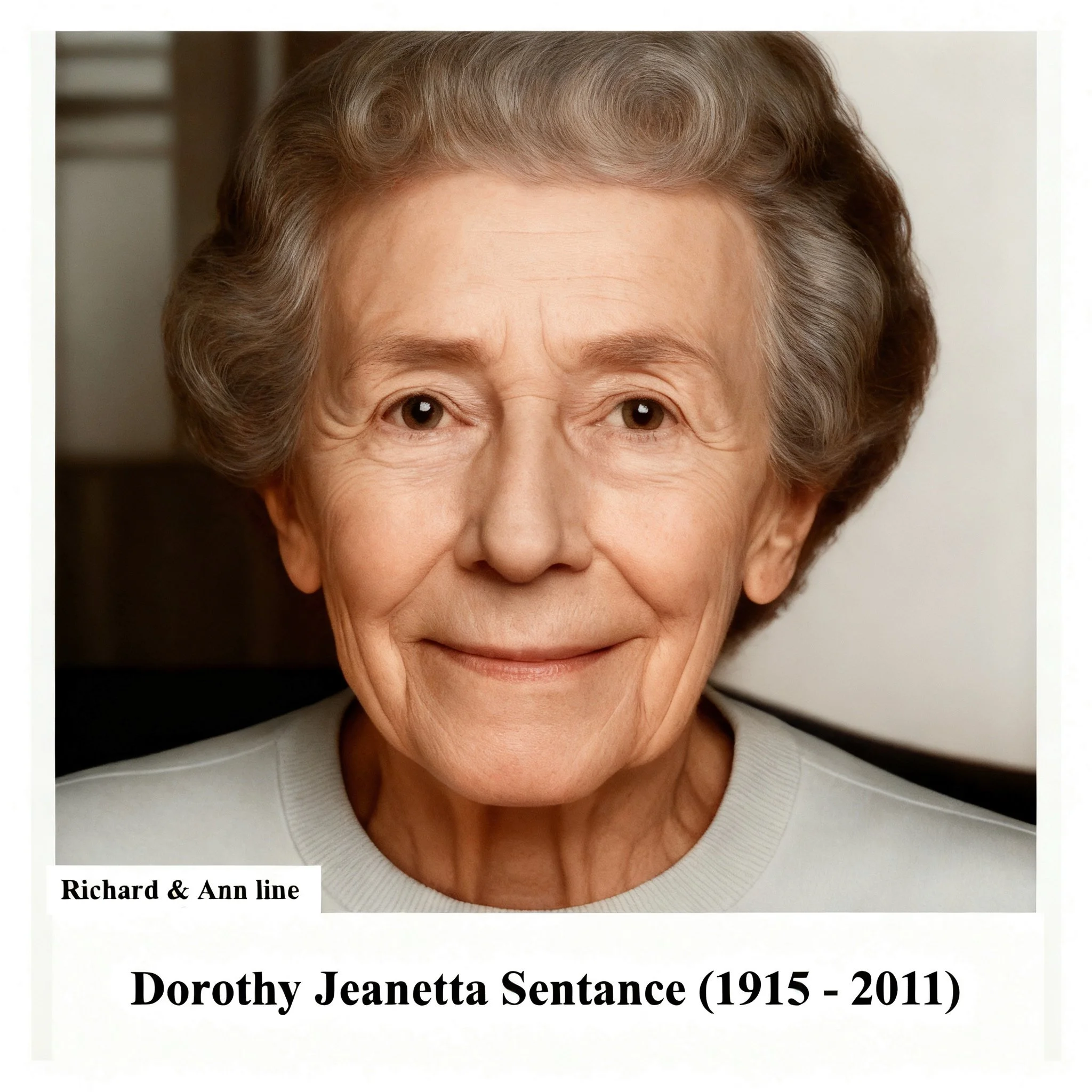 Dorothy Jeanetta Cavanough
 Dorothy Jeanetta CAVANOUGH was born on 4 May 1915 in Paddington, Nsw and died on 12 Jan 2011 in Haberfield, Nsw. Known as Netta. Dorothy married Gordon Bell SENTENCE, son of Walter SENTENCE & Lucy E, on 25 Jul 1942 in Wool