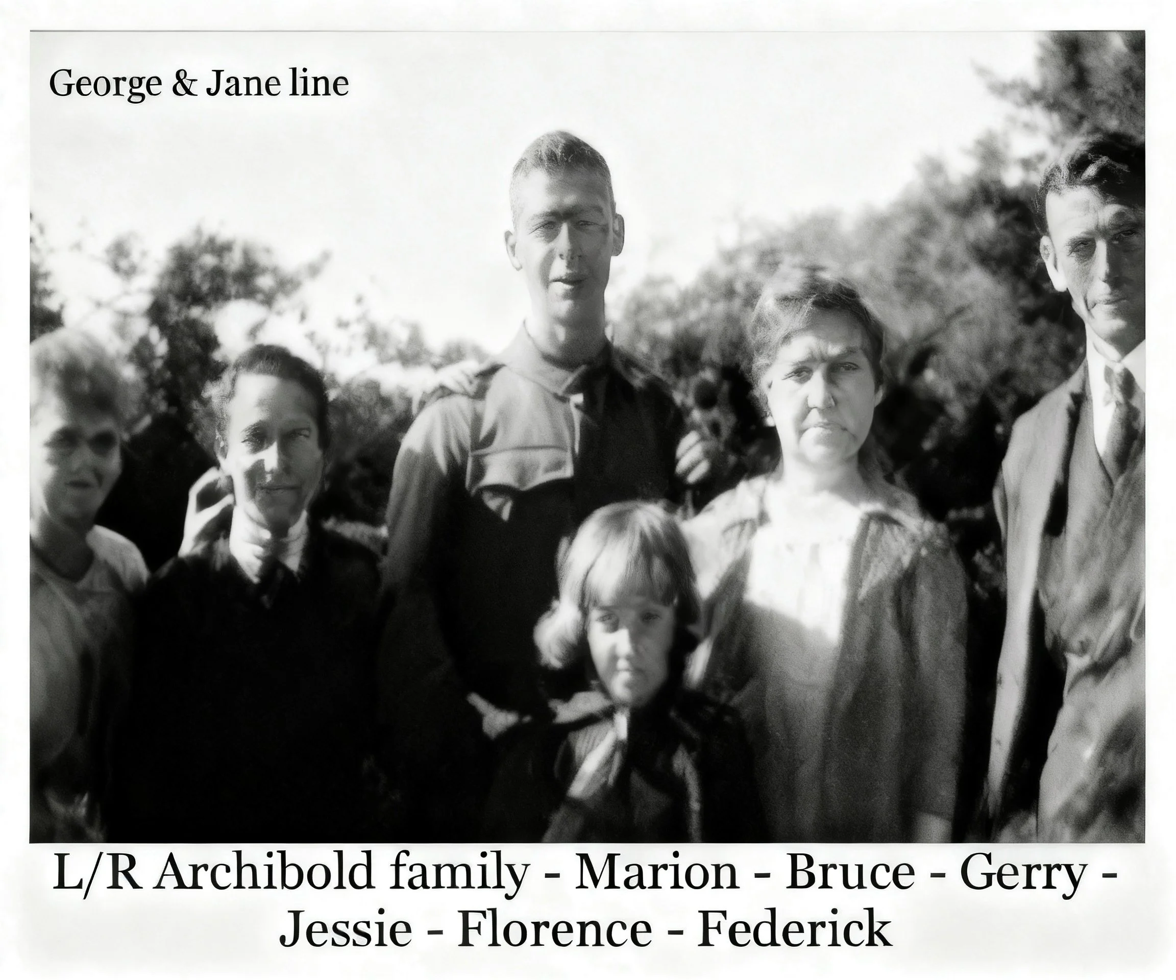 George Cavanough & Jane Gosper line
Florence Sophia Jane Cavanough : Born 27th June 1866 and died 1946. Married Federick Richard Archbold 1895 . They had four children Gerald, Marion, Federick Bruce and Jessie Florence. Frederick was born 1867 and di