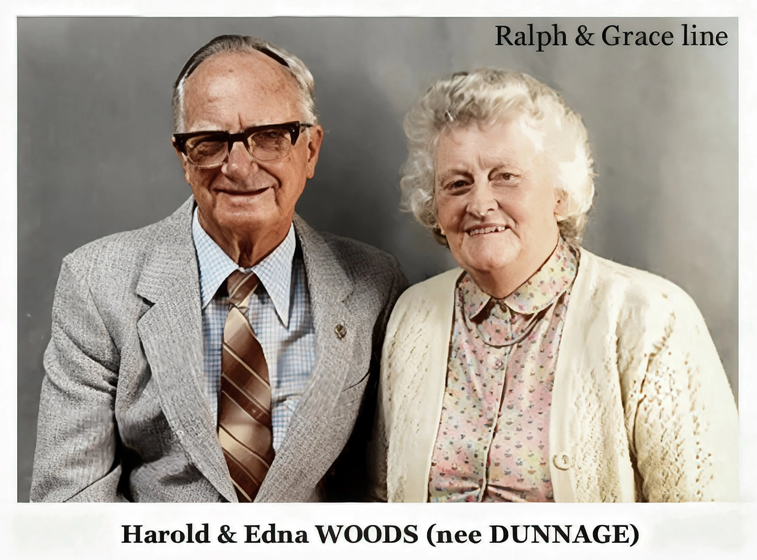 Grace Cavanough & Ralph Turnbull line 
Harold John WOODS was born on 12 Mar 1922 in 1 Chatham Street, Pitt Town, Nsw, was baptised on 13 Apr 1922 in St James C/E, Pitt Town, Nsw, and died on 27 Apr 2006 in 20 Margaret St, Pt Clare Nsw at age 84. Serv