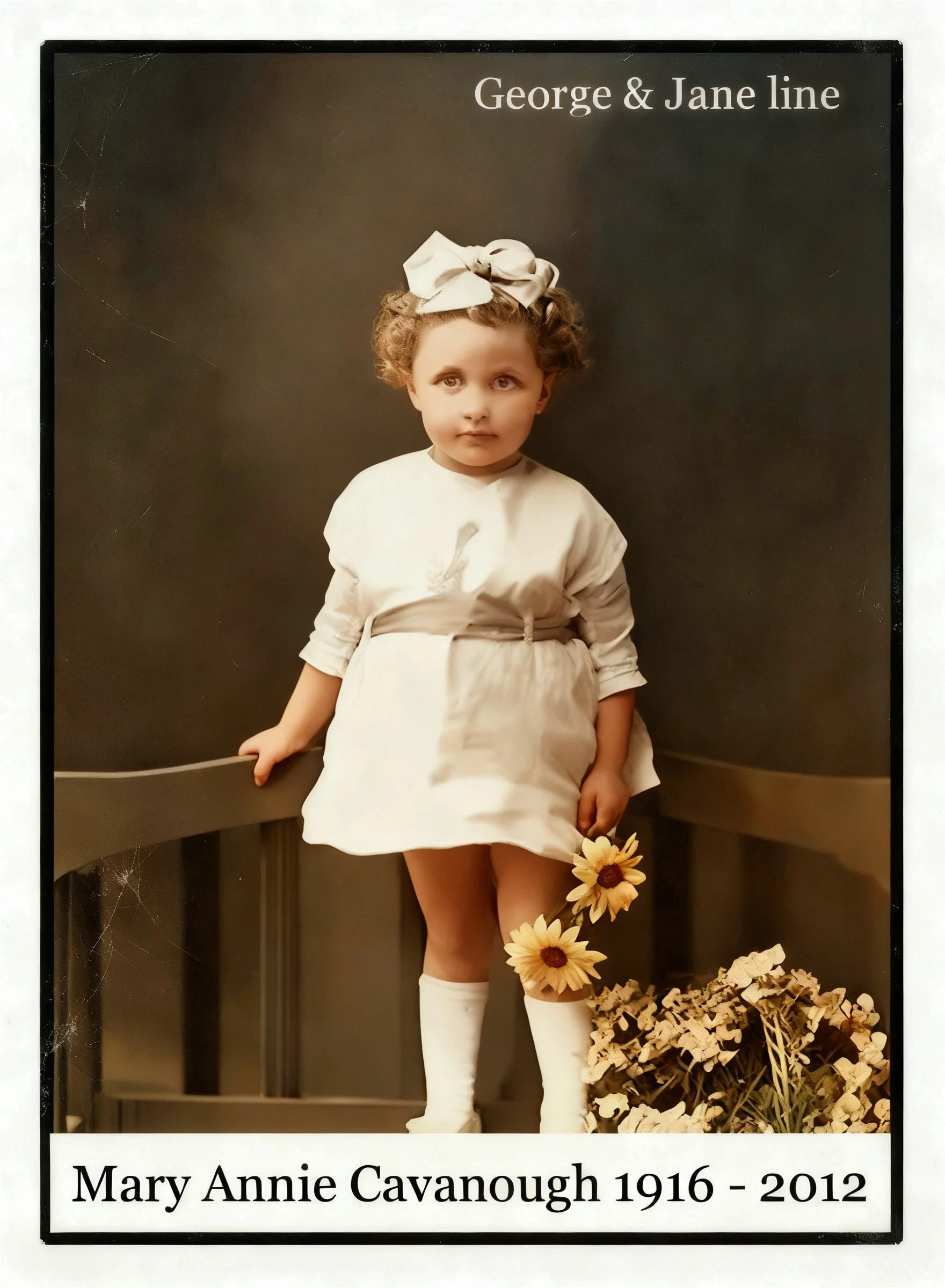 Mary Annie CAVANOUGH was born on 30 Oct 1916 in Emu Plains, Nsw. 
Died on 19 Apr 2012 in Nepean Hospital, Penrith, Nsw at age 95. Lived at 33 Allawah St, Blacktown and was a member of O.C.F. Mary married Lewis Wellsley RUSSELL on 13 Jan 1940 in St Pa