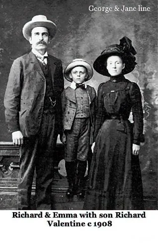 George Cavanough & Jane Gosper line
Richard Callaby CAVANOUGH was born in 1873 in Gunnedah, Nsw and died on 17 Jul 1943 in Morningside, Brisbane, Qld at age 70. Cremated Mt Thompson on 19 Jul 1943. Richard married Emma PLATZ on 20 Aug 1902 in Aubigne
