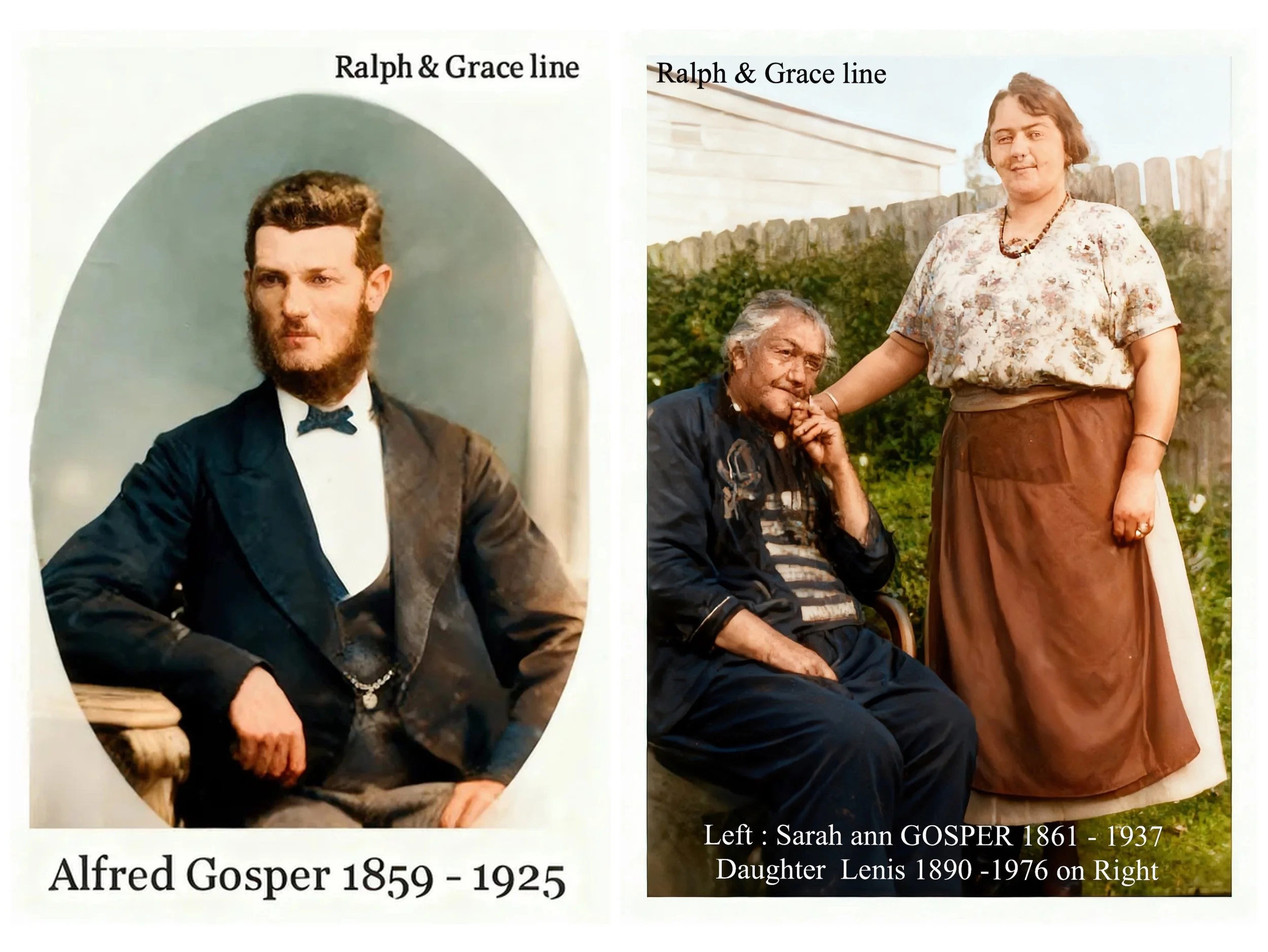 Grace Cavanough & Ralph Turnbull line

 Alfred GOSPER was born on 9 Jan 1859 in Colo, Nsw and died on 14 Dec 1925 in Camperdown, Sydney, Nsw at age 66. Buried 15 Dec St Peter’s C/E, Richmond. Alfred married Sarah Ann GRAHAM on 16 Aug 1882 in St Laure