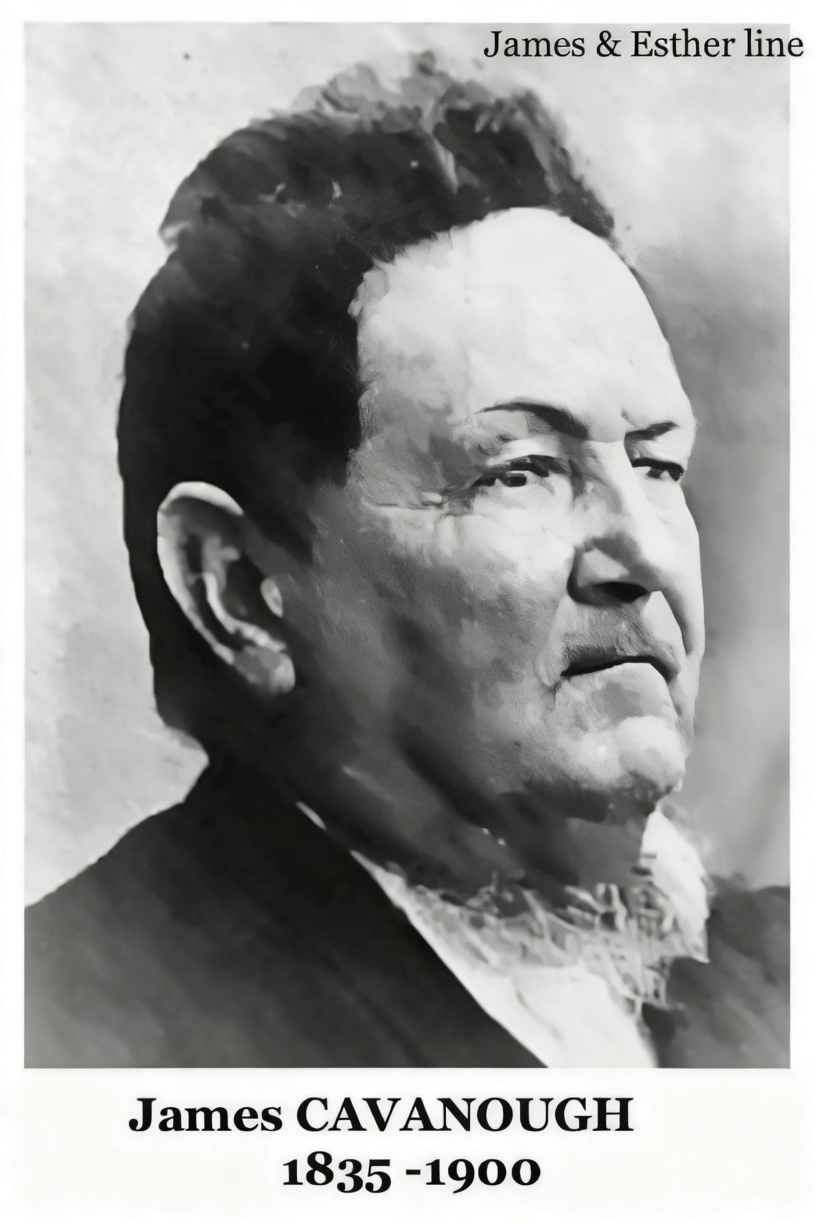 -James CAVANOUGH was born on 29 Oct 1835 in Second Branch Colo Nsw, died on 30 Apr 1900 in St George, Qld at age 64, and was buried on 1 May 1900 in C/E Section St George Cemetery A55.4.  He was baptised on 10 Jan 1836 in C/E, Sackville Reach. James 