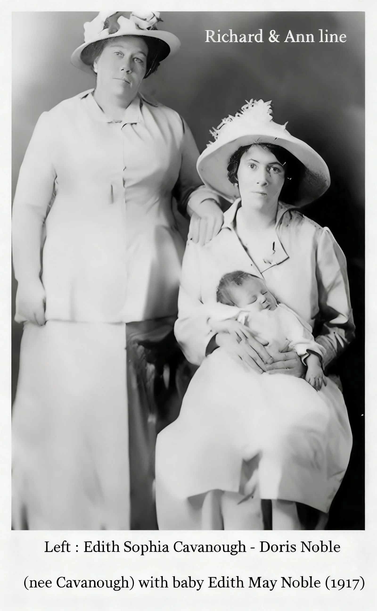 Richard Cavanough & Anne Cross Line Alexander married Edith Sophie TYE on 27 Feb 1892 in Registry Office, Newtown, Nsw. Edith was born 1 Jan 1874 in Alexandria, Nsw, died 16 Nov 1937 in Marrickville, Nsw at age 63, and was buried 17 Nov 1937 in Ang/A