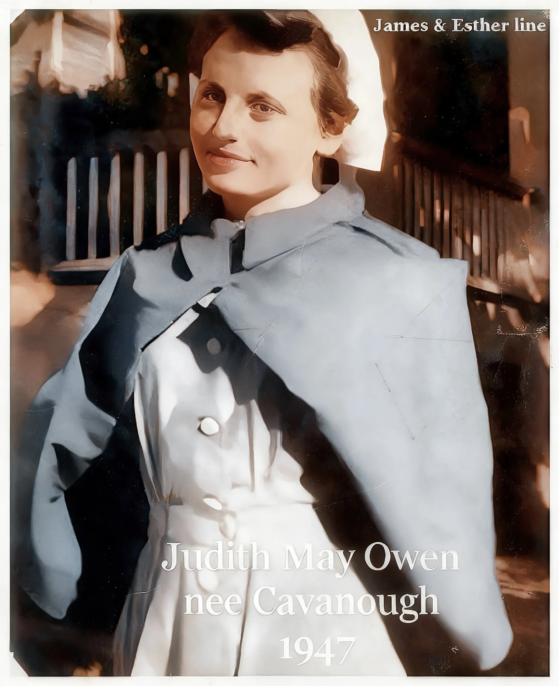 James Cavanough & Esther Huxley Line
Judith May CAVANOUGH born on 9 Nov 1939, Toowoomba, Qld. Judith was known as Beverley Dawn.Judith married i) Mervyn Leonard OWEN on 15 Nov 1958, Methodist, Palmwoods, the son of Leonard OWEN and Emmunda ZESSIN. Pa