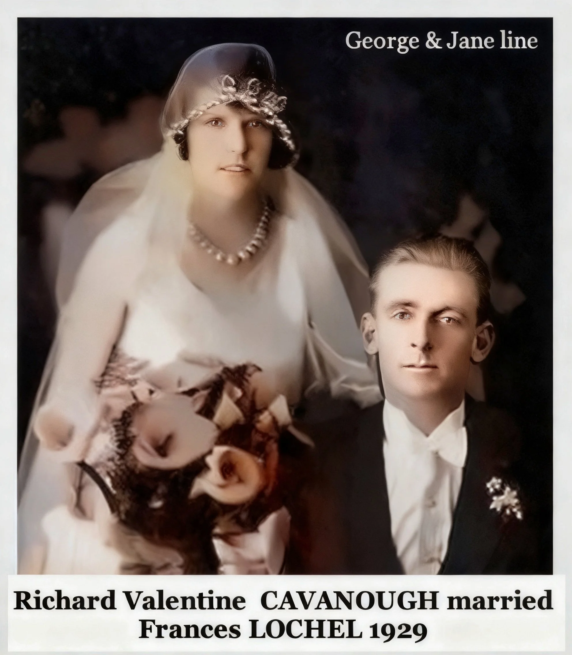 George Cavanough & Jane Gosper line
4-Richard Valentine Frederick Aeneas CAVANOUGH was born on 8 Jul 1904
in Toowoomba, Qld and died on 17 Aug 1971 in Toowoomba at age 67, and was buried on 18 Aug 1971 in Lawn 3 Block 6 Allotment 19 (with Frances his