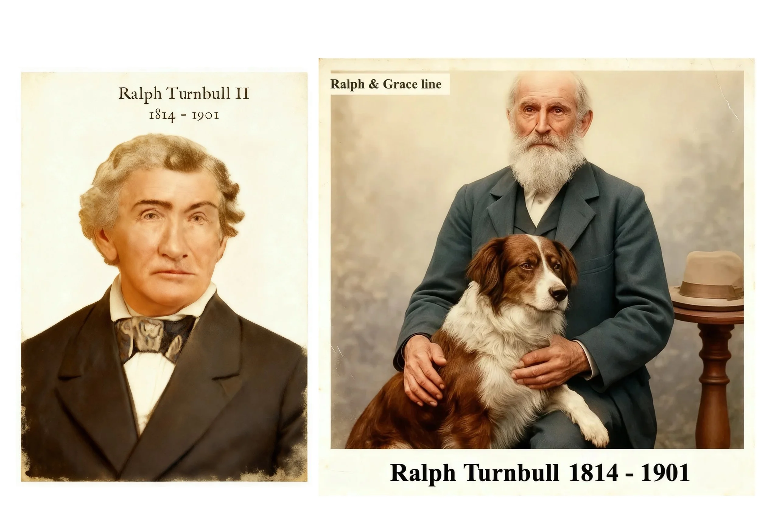Grace Cavanough & Ralph Turnbull line
 Ralph Turnbull II Born 15th October 1814 , died 11 Feb. 1901 . Married Sarah Matilda Reynolds . They had 13 children , Sarah Matilda , Sophia, Ralph , Henery George , John , Lucinda , James Benjamin , Rueben, El