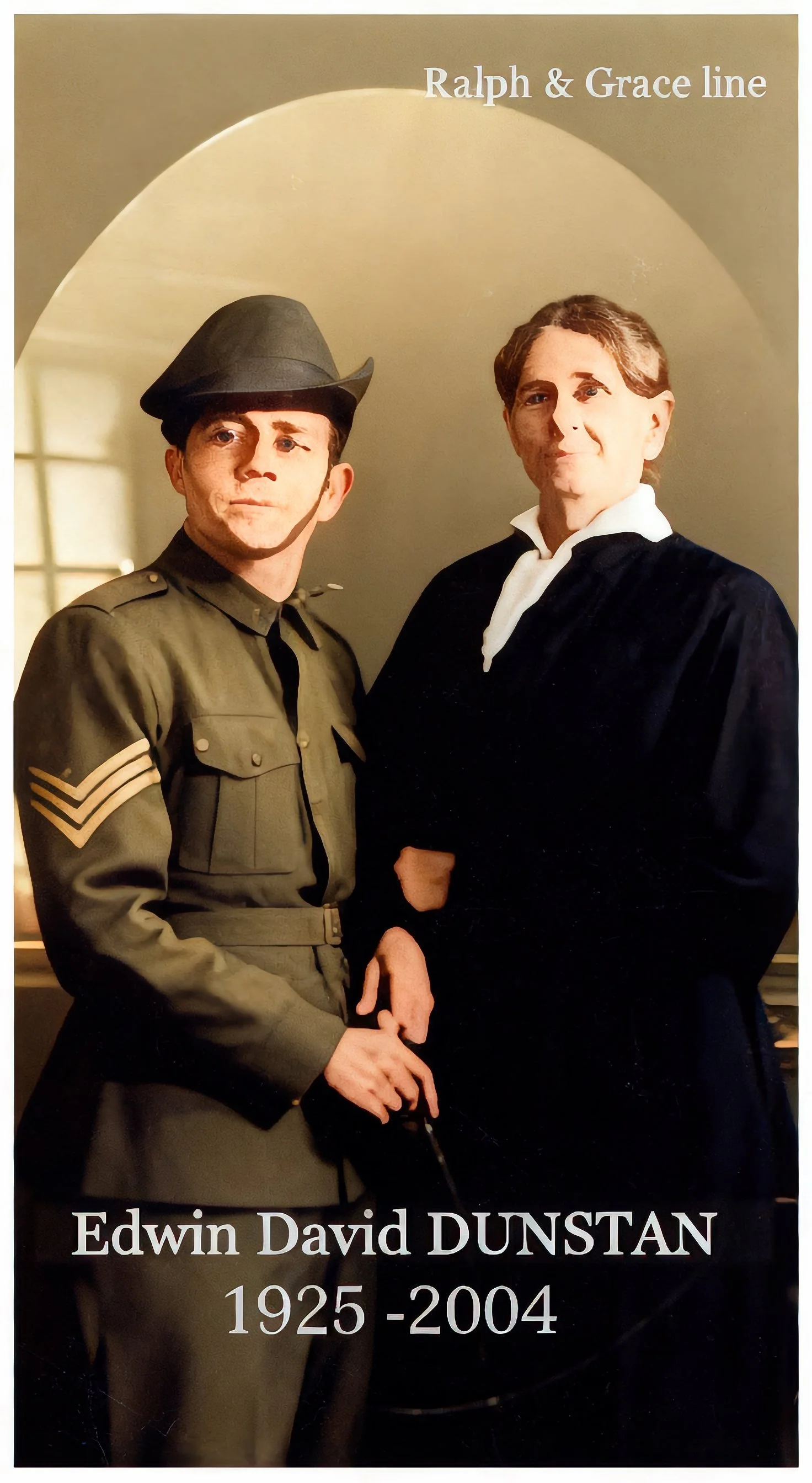 Grace Cavanough & Ralph Turnbull Edwin David DUNSTAN was born on 7 Apr 1925 in Adelaide, SA and died on 1 Jul 2004 at age 79. Known as Eddie or Teddie. Served with the AIF WWII. Q271554. Enlisted 1 July 1943 in Redbank, Queensland. Resident of Ipswic