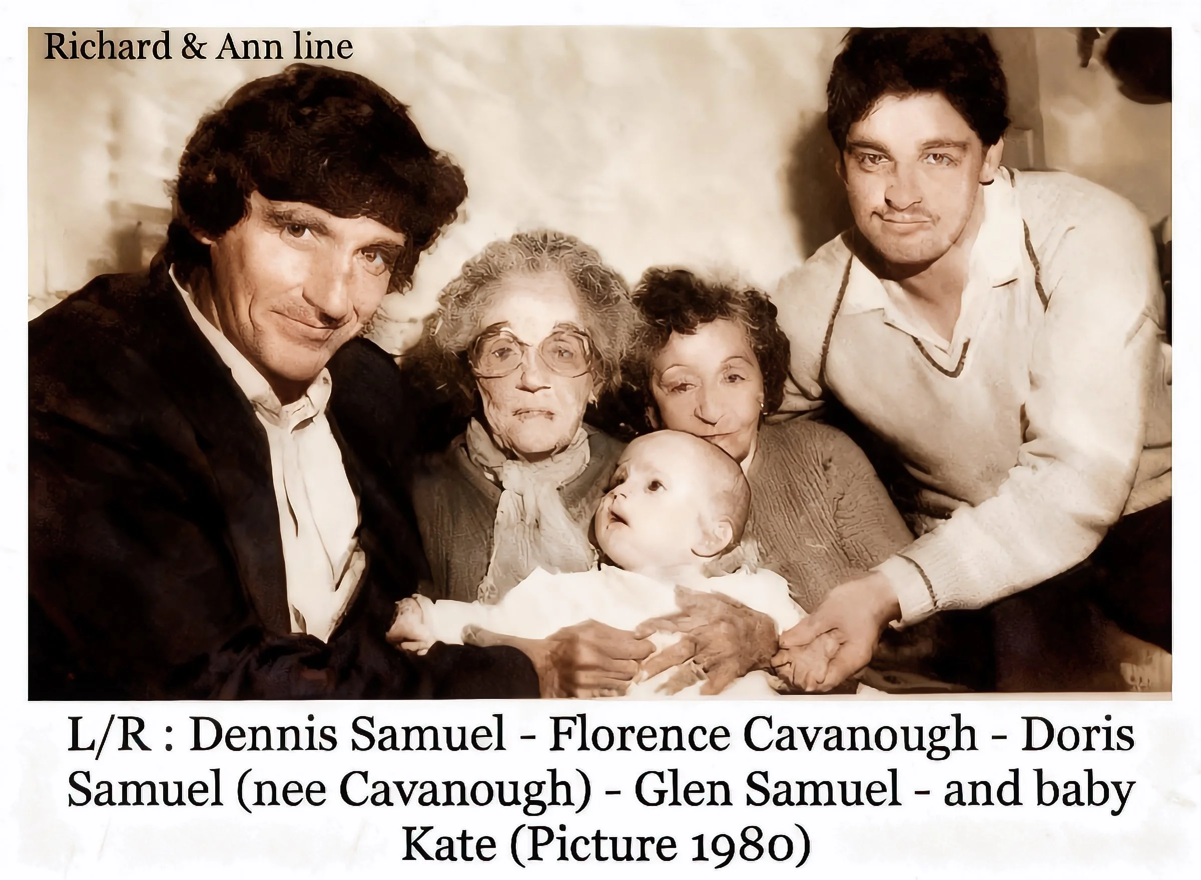Richard Cavanough & Anne Cross line.
Alexander Strathmore CAVANOUGH married Florence Evelyn Jones O'MALLEY, the daughter of Ben O’MALLEY & Sarah JONES, 9 Dec 1916 in St Peters, Nsw. Florence was born 16 Jul 1895 in Newtown, Sydney, Nsw, died 2 Apr 19