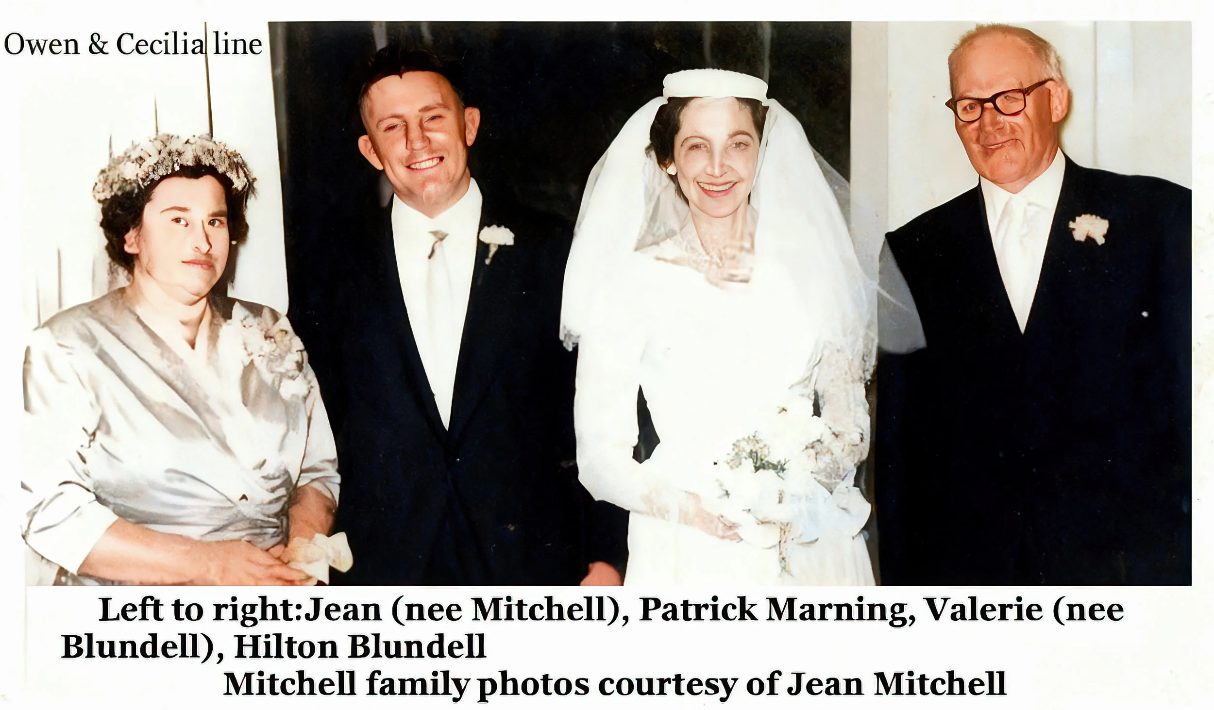 James & Esther line
Shirley Edith BIANCHI was born on 5 Jan 1932. Shirley married Leslie LACEY on 22 Aug 1953. Leslie was born on 5 June 1931 in Toowoomba, the son of George Mark Henry LACEY & Bridle GEARY, and died on 18 Dec 2010 in Toowoomba. Burie