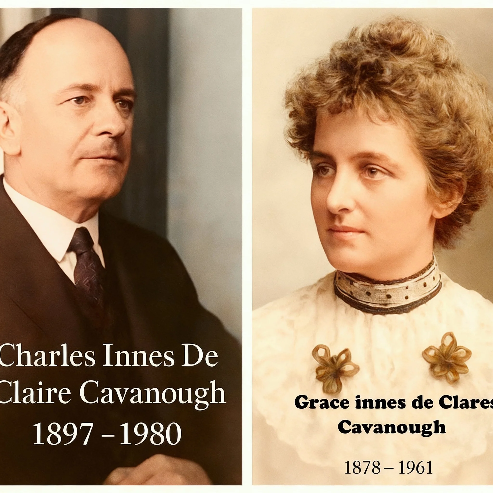 Richard Cavanough & Ann Cross line. Charles Innes De Clair CAVANOUGH was born on 28 Jul 1897 in Lismore, Nsw, died on 17 Jul 1980 in Seaforth, Nsw at age 82. Cremated on 21 Jul 1980 in Northern Suburbs Crematorium. Served in WWI: 27 March 1918 to 2 J