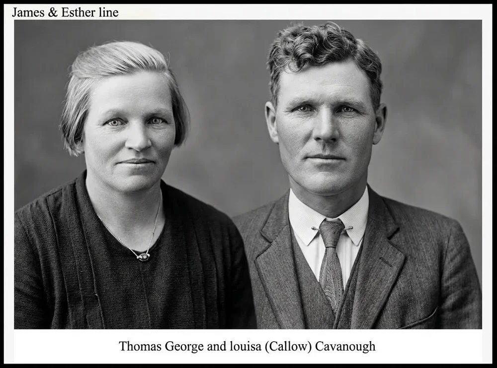 Thomas George CAVANOUGH was born on 30 Sep 1887 in Coomburah, Queensland and died on 11 Sep 1927 in Augathella, Qld, Au at age 39. The cause of his death was suicide - shot in the head. Boundary rider. Buried 12 Sep Burenda Cattle Station. Thomas mar