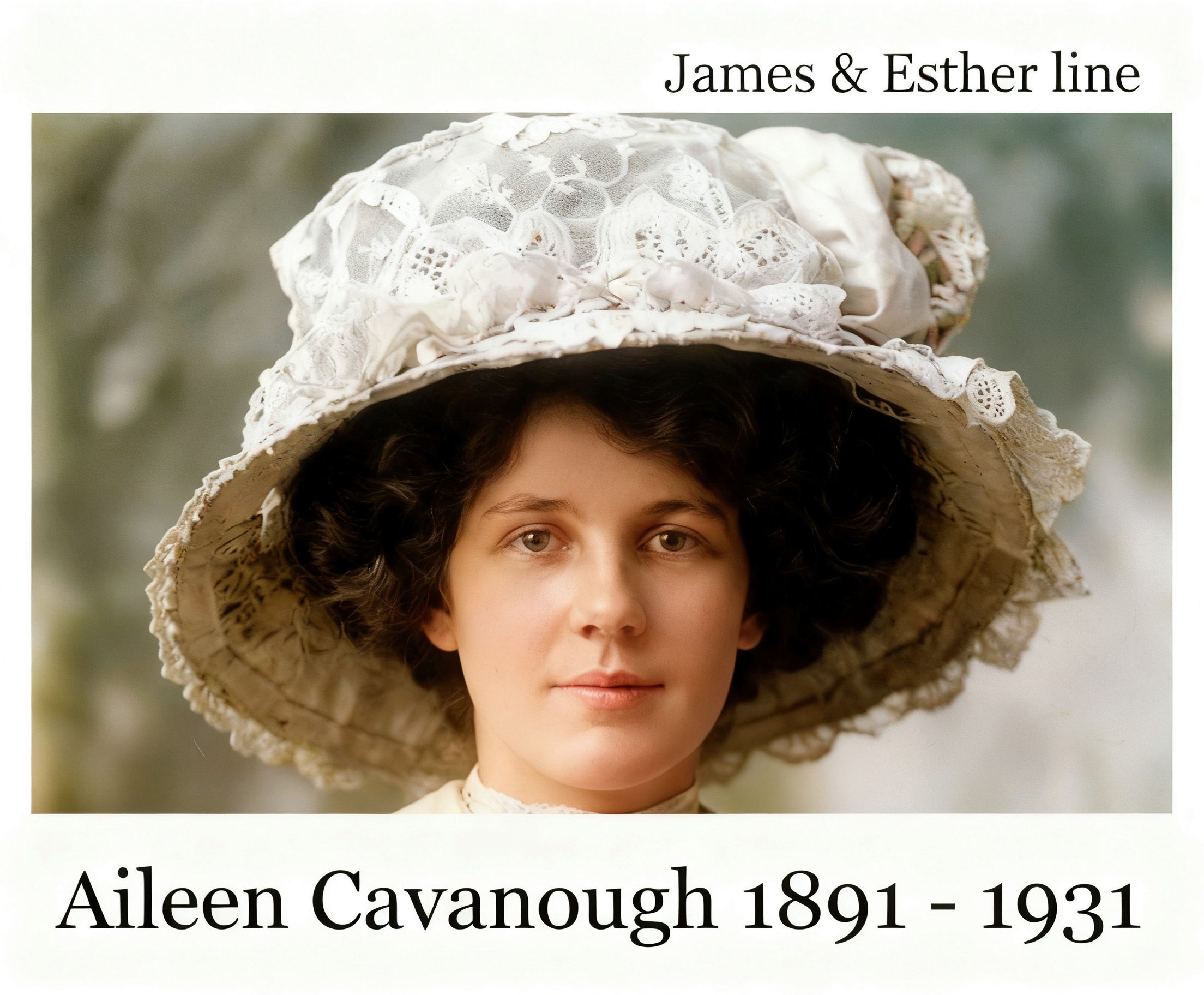 Aileen CAVANOUGH was born on 24 Nov 1891 in St George, Qld, and died on 22 Sep 1931 in Burwwod, Nsw at age 39. Aileen married Harold John NOBLE, the son of John NOBLE and Jemima LEWIS, on 24 Sep 1913 in Toowoomba, Qld. Harold was born on 11 Oct 1888 