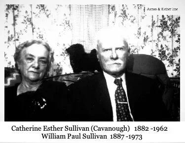 James & Esther line
Catherine Ester CAVANOUGH was born on 16 Apr 1882 in Thargomindah, Qld. Died 16 July 1962, Eventide Homes, Sandgate. Catherine married William Paul SULLIVAN on 22 Feb 1905 in St Patrick’s, Toowoomba, Qld. William was born in 1887 