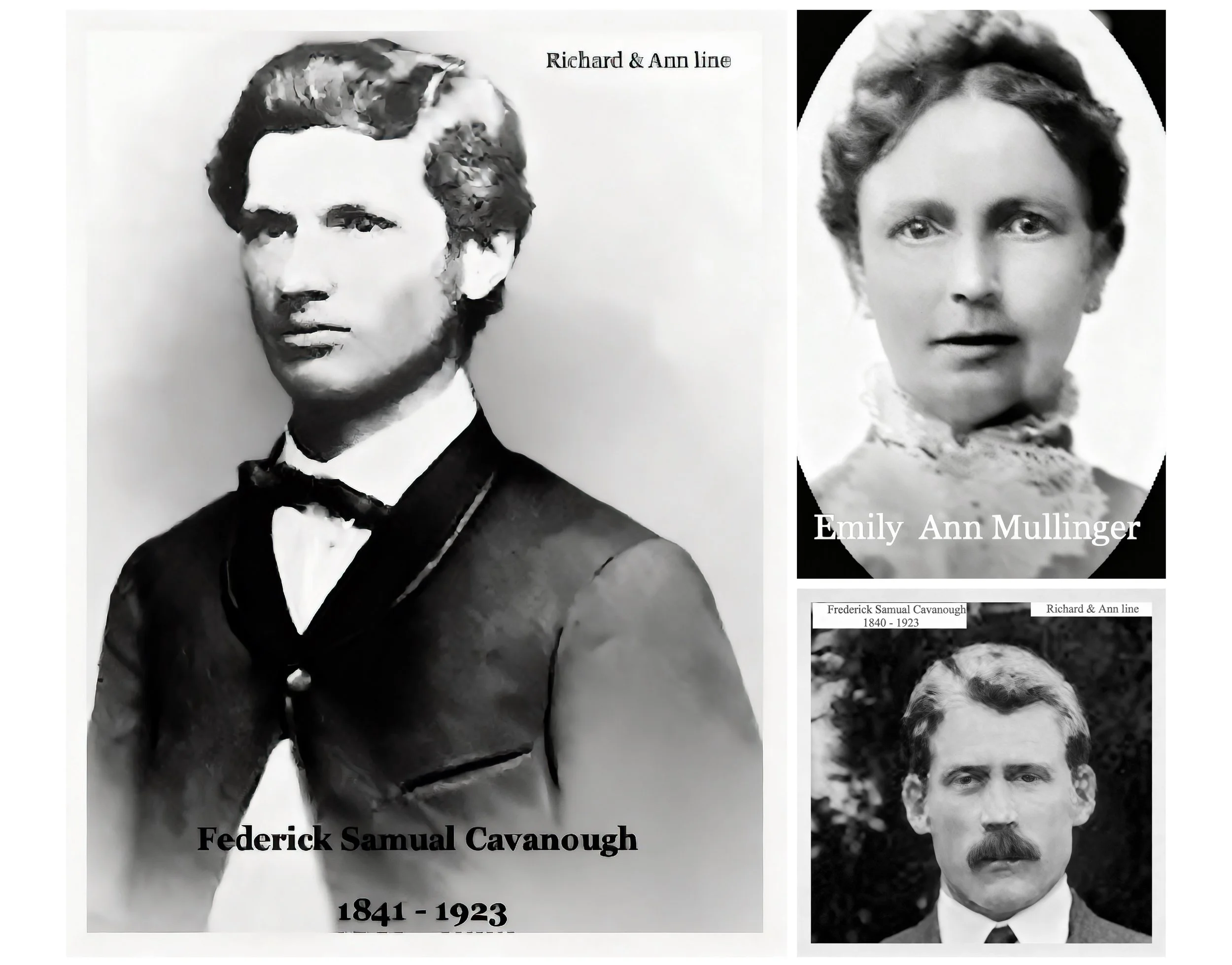 Richard Cavanough & Anne Cross line.
Frederick Samuel CAVANOUGH was born on 25 Sep 1841 in Windsor, Nsw, was christened on 21 Apr 1843 in Windsor, Nsw, died on 21 Oct 1923 in Lidcombe State Hospital, Nsw at age 82, and was buried on 23 Oct 1923 in Se