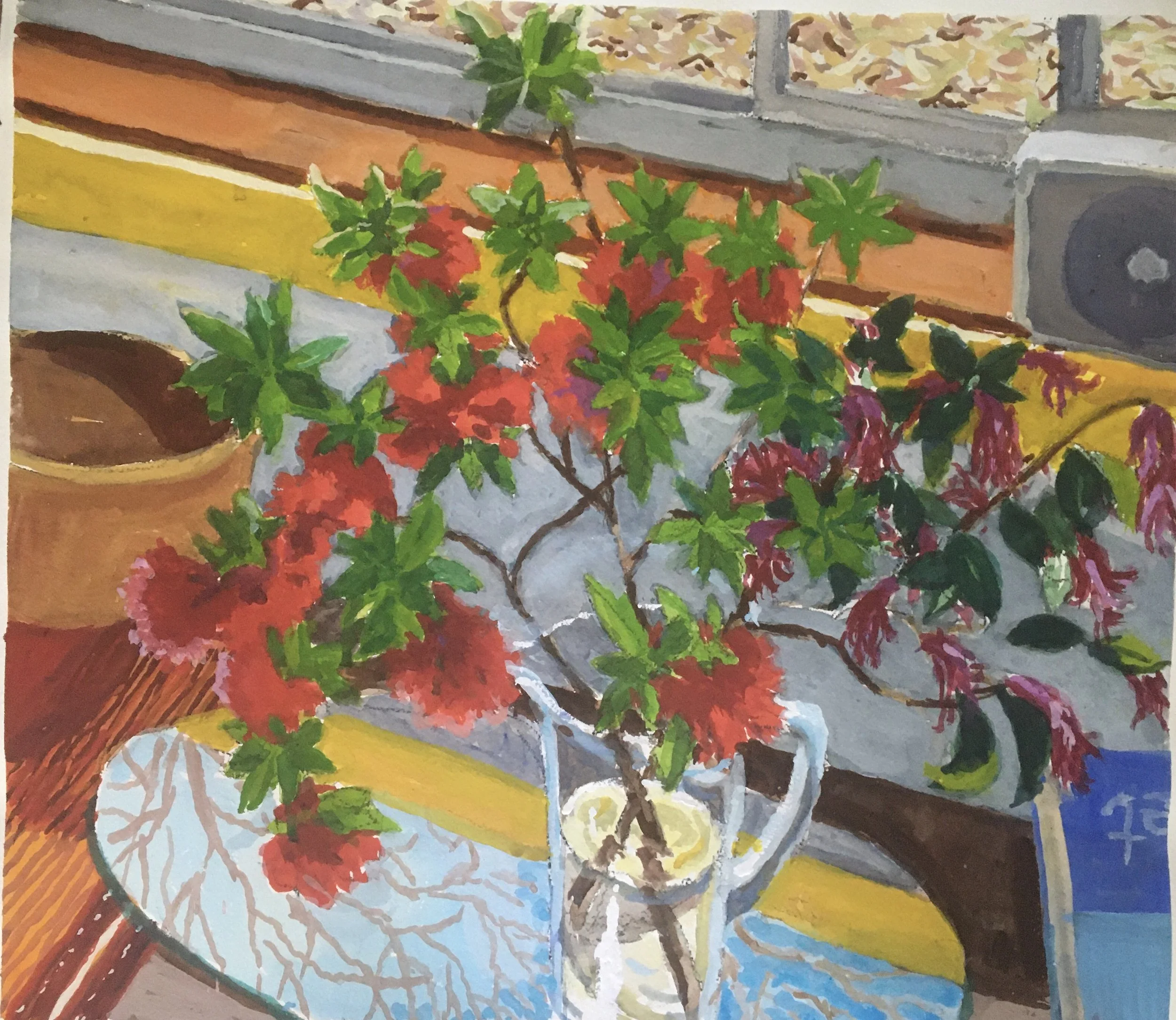 Azaleas and loropetalum