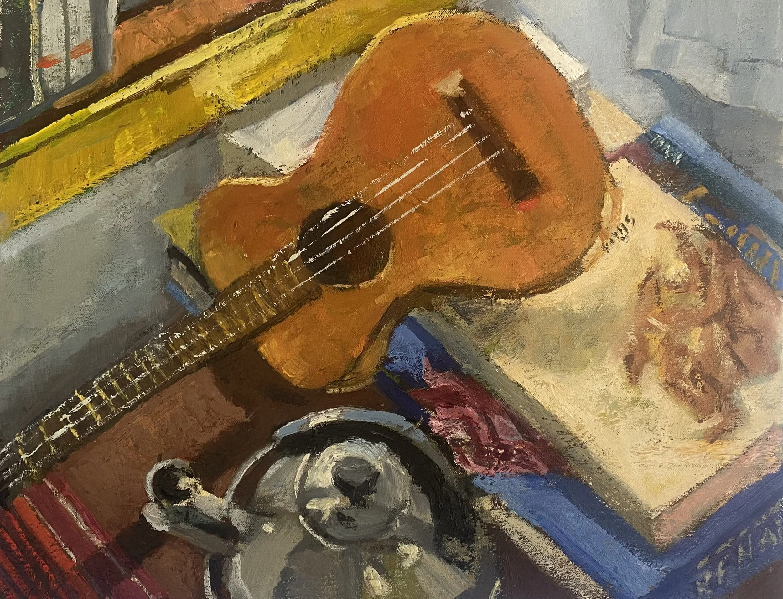 Ukulele and kettle