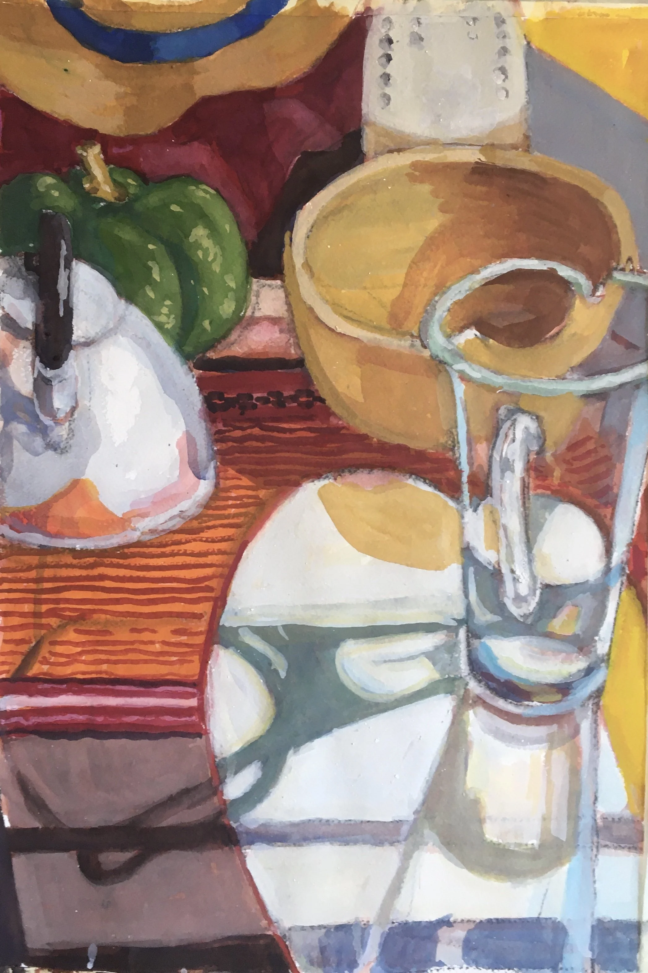 Jug on mirror