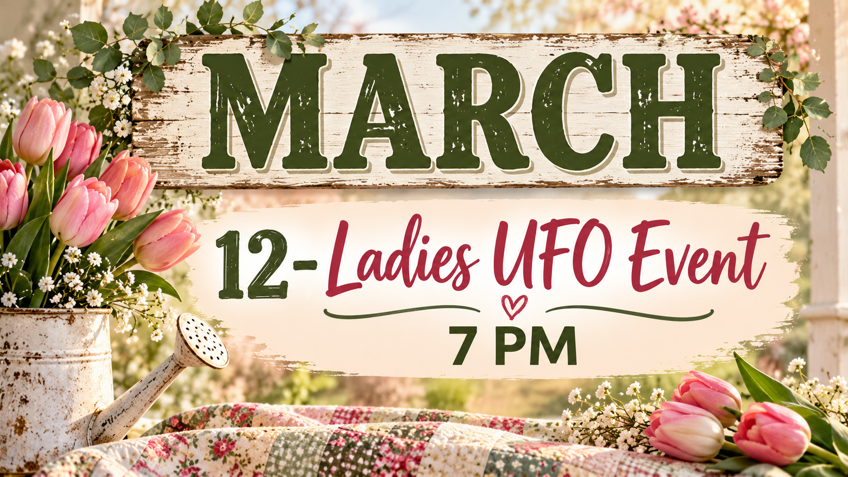 UFO: Unfinished Objects Event!